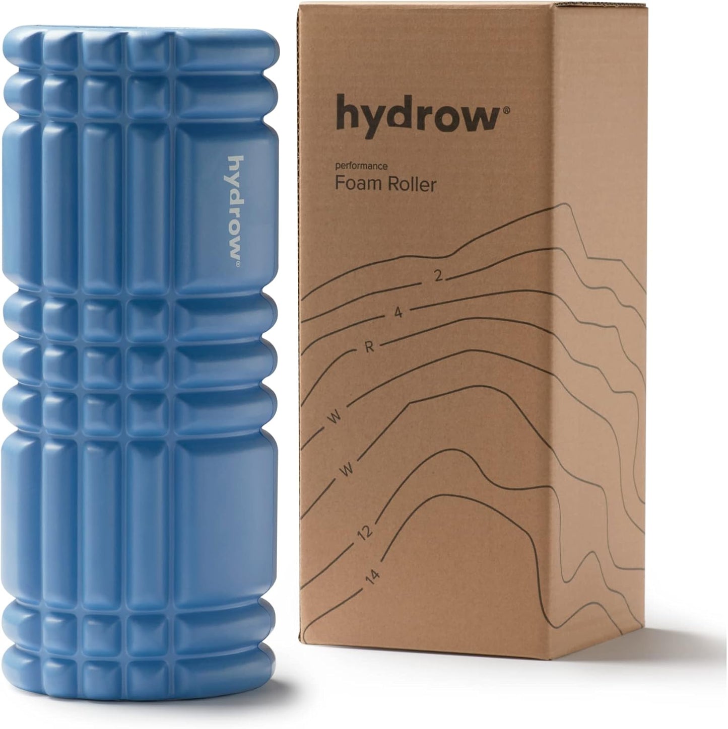 Hydrow Foam Roller for Exercise, Deep Tissue Massage, Muscle Recovery - (13-Inch), Blue