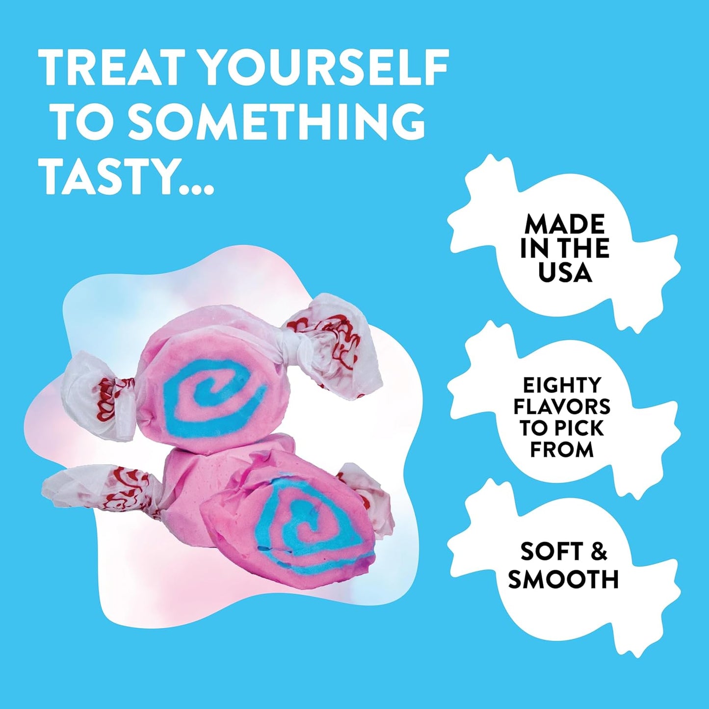 Taffy Town Saltwater Taffy, Cotton Candy, 2.5Lb