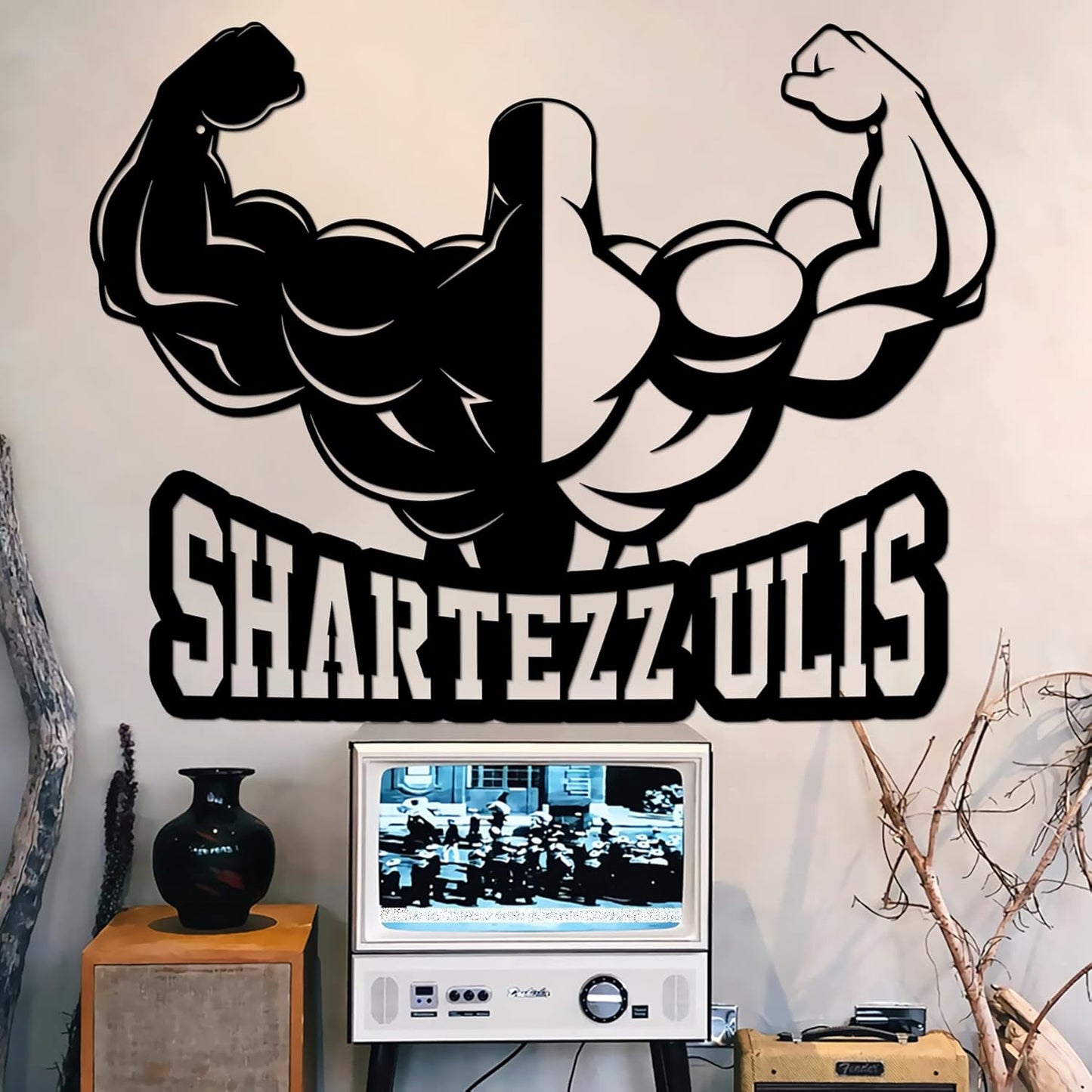 Custom Gym Metal Wall Art, Personalized Gym Name Sign Decoration For Room, Gym Metal Wall Home Decor, Personalzed Fatherd Day Gym For Room, Gym Lover, Workout motivational wall decor, Gifts for men, husband, dad, papa, grandpa