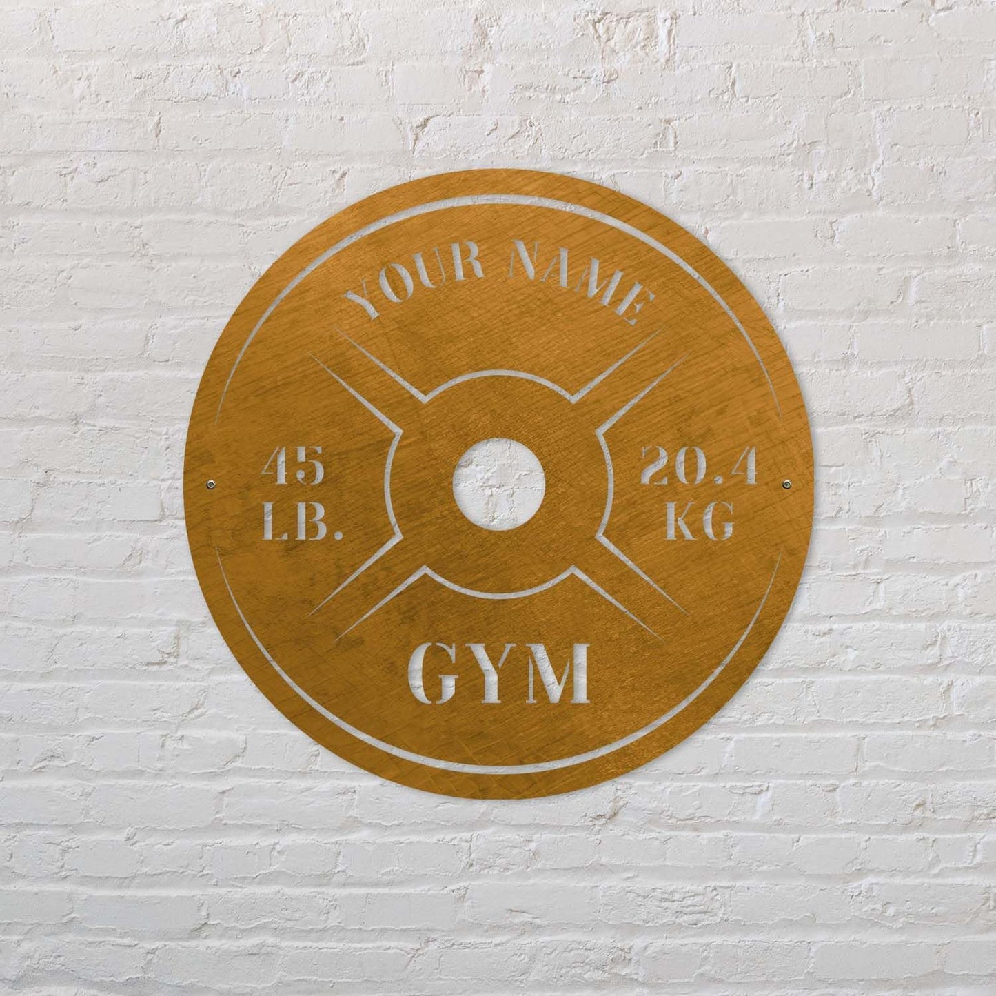 Personalized Home Gym LED Tin Metal Sign Multiple Sizes, Weight Lifting Exercise Workout Room Training Fitness Center Motivational Inspirational Quotes Decor Wall Art Hanging Accessories (10 LED)