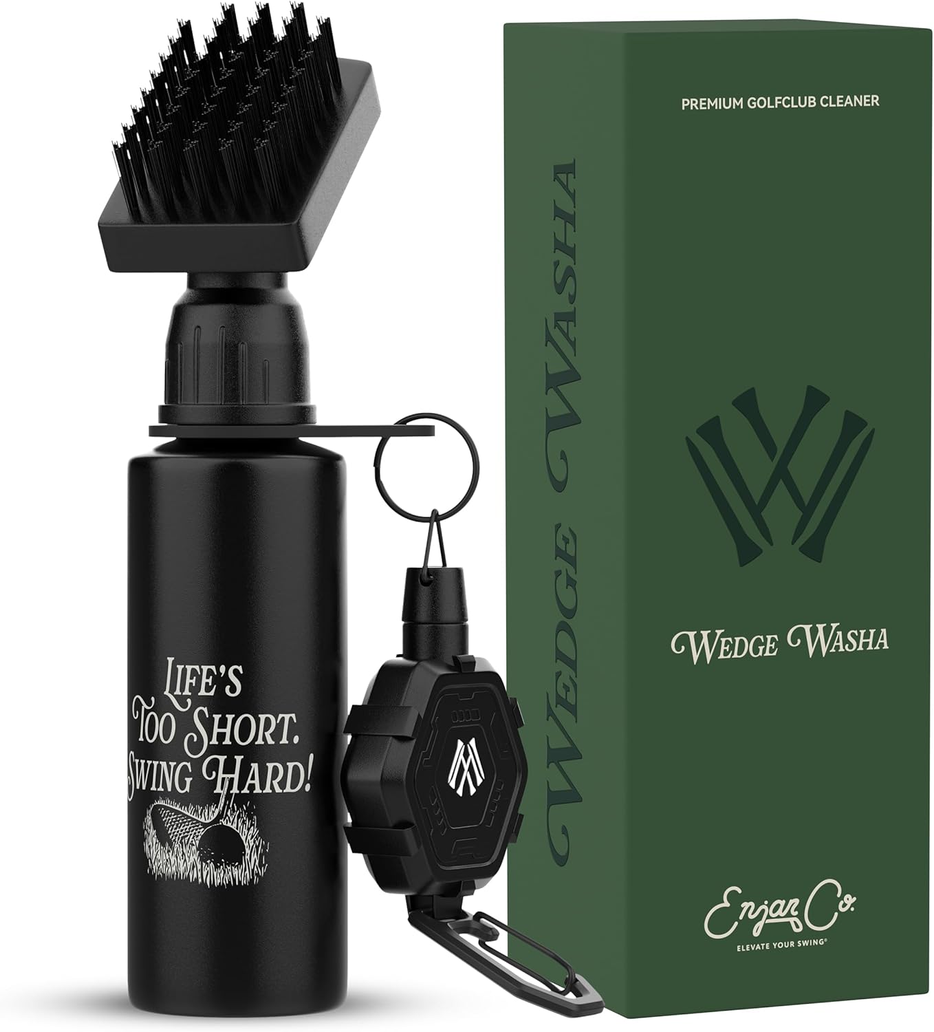 Premium Golf Club Cleaner with Anti-Sag Reel and Integrated Water Bottle - Golf Accessories for Men and Women - Essential Golf Club Brush for Golfer