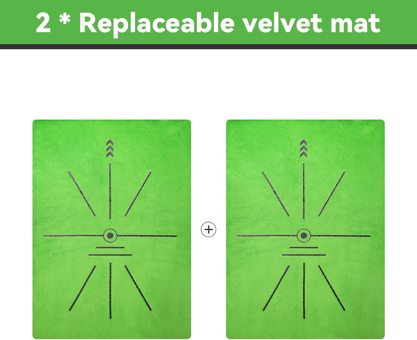 Golf Hitting Mat,Golf Training Mat for Swing Path Feedback Detection Batting, Extra Replaceable Golf Practice Mat 16"x12", Golf Gifts for Men Women for Home Indoor Outdoor