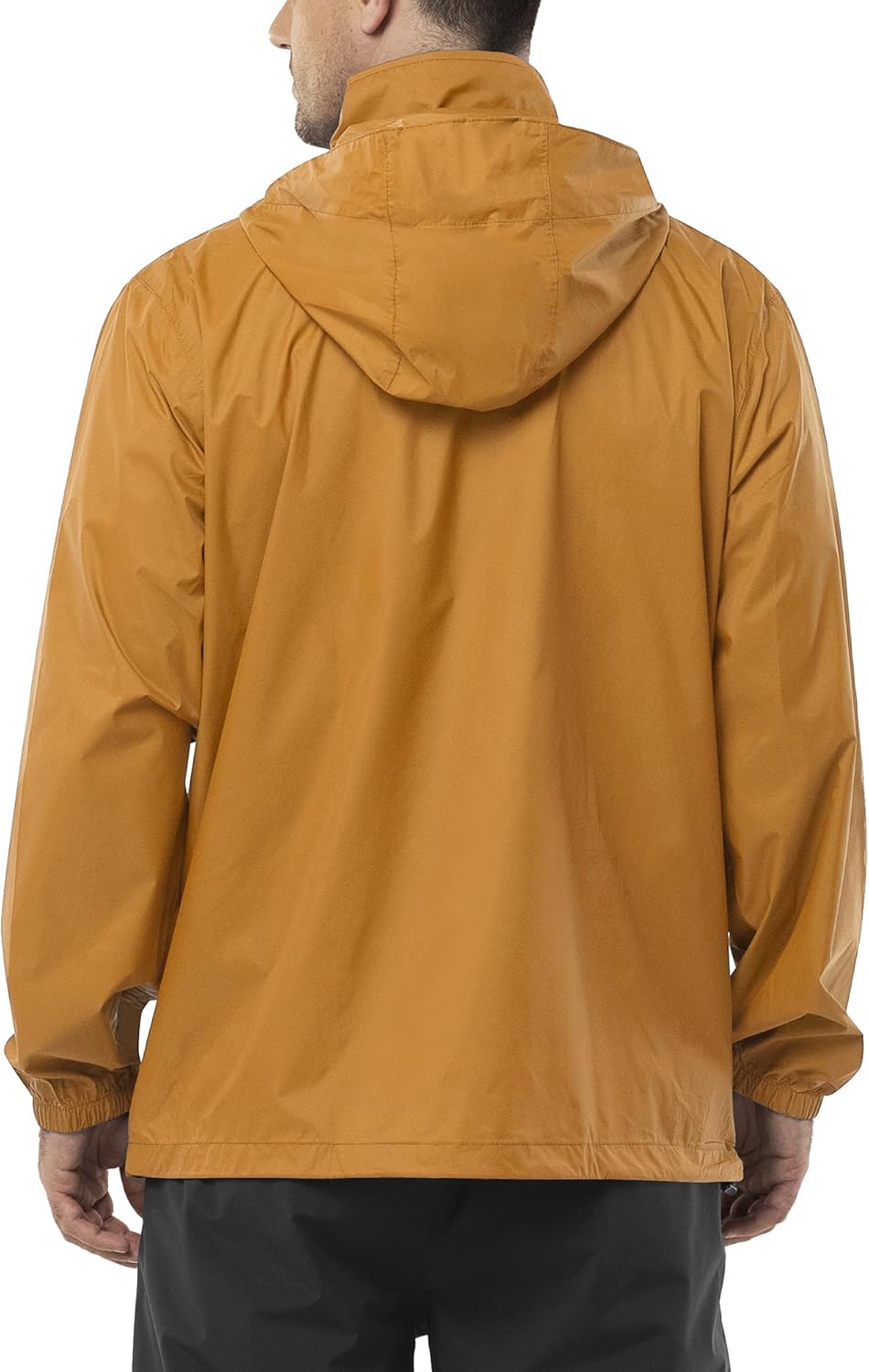 Outdoor Ventures Men's Rain Jacket Waterproof Lightweight Packable Rain Shell Raincoat with Hood for Golf Hiking Travel