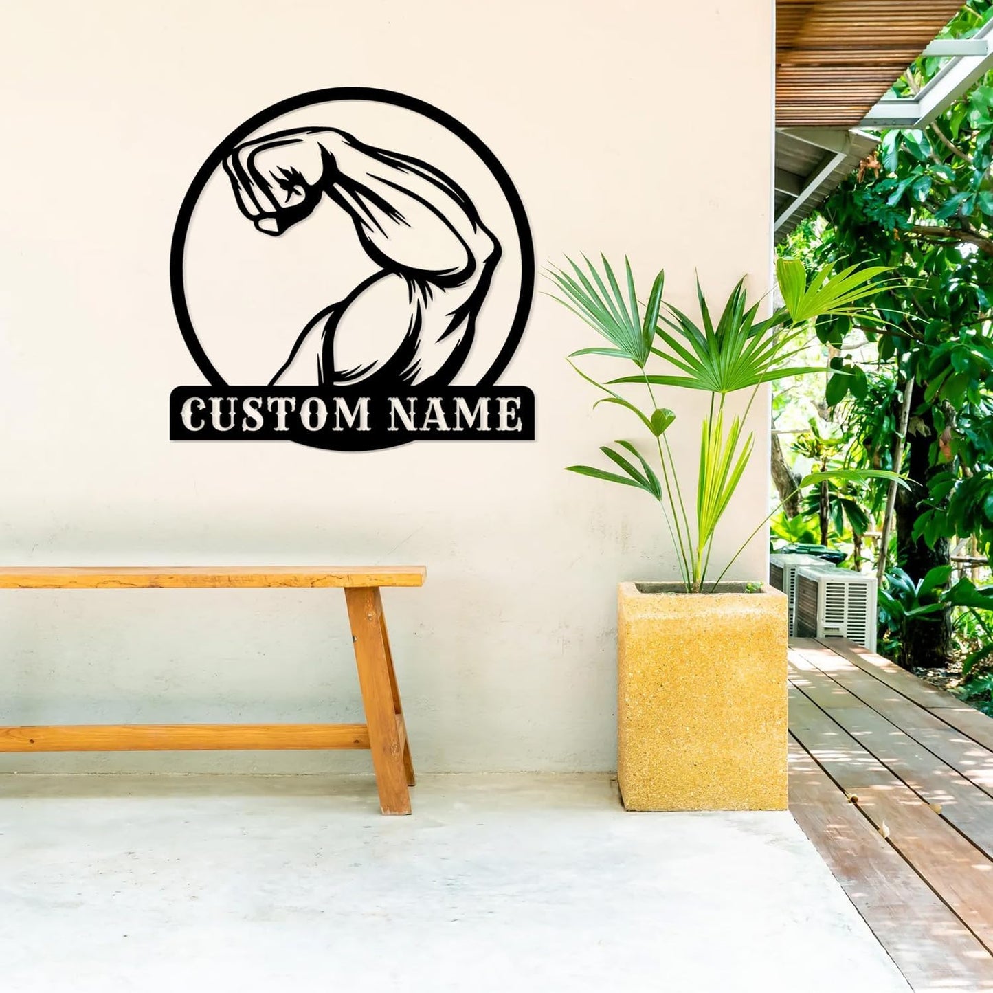 Personalized Metal Gym Sign, Custom Fitness Metal Wall Decor, Body Builder Lovers Gift, Gym Custom Unique Metal Wall Art, fitness room decor, home gym decor, gym wall art (Style-7)