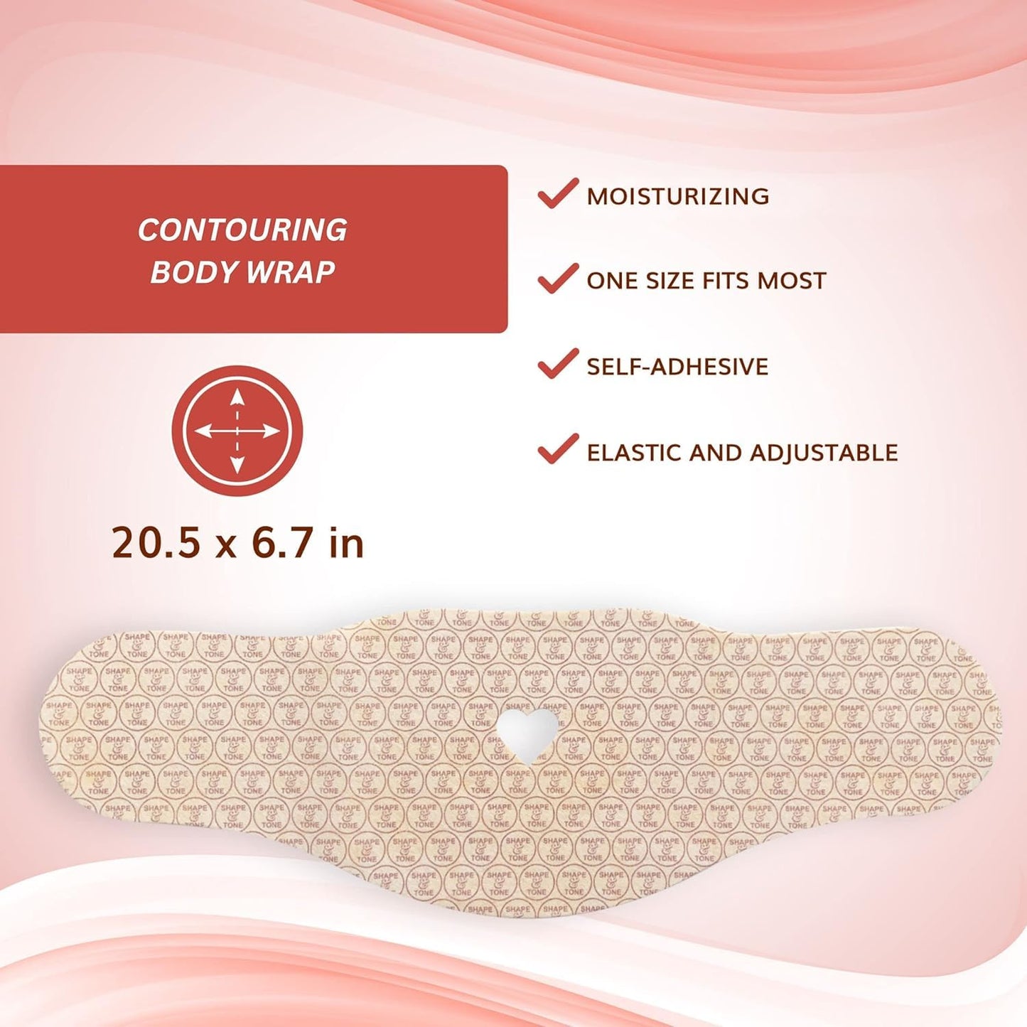 All Natural Moisturizing Body Applicator – Easy to Use Body Wrap -Anti Cellulite Solution- Firming Toning Tummy Wrap (6 WRAPS)