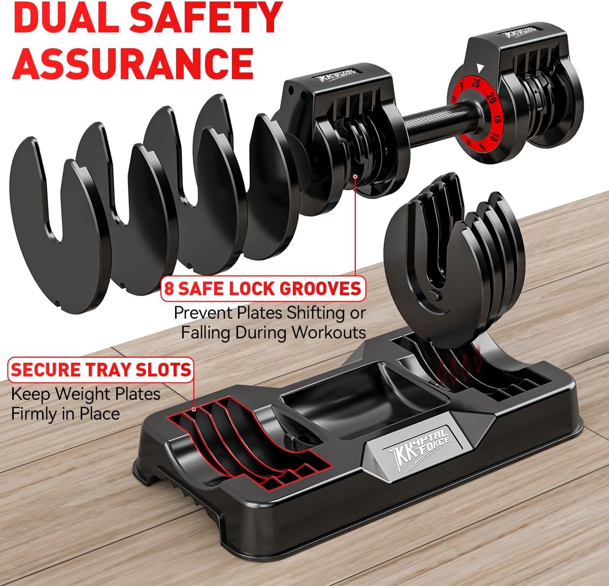 25/55lbs Adjustable Dumbbells Set, Dumbbells with Anti-Slip Metal Handle for Exercise & Fitness Fast Adjust Weight for Full Body Workout Fitness