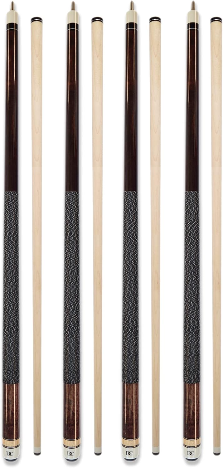 Set of 4 Pool Cues New 58" Billiard House Bar Pool Cue Sticks