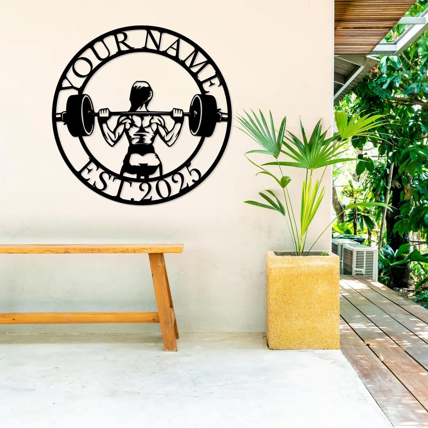 Personalized Metal Gym Sign, Custom Fitness Metal Wall Decor, Body Builder Lovers Gift, Gym Custom Unique Metal Wall Art, fitness room decor, home gym decor, gym wall art (Style-4)