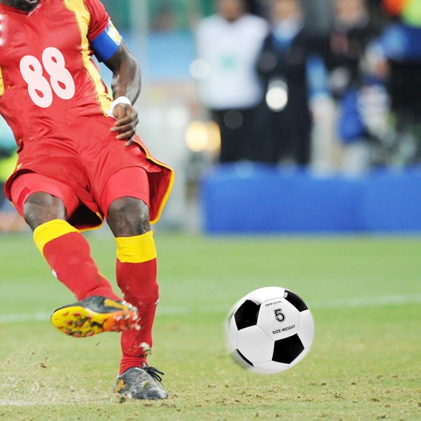 Soccer Balls Size 3 4 5 for Boys Girls Adults Training Soccer Ball for Lawn Indoor Outdoor Sports Red Blue Green Black White