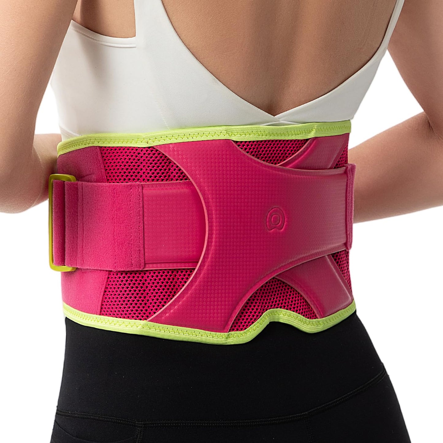 Back Brace for Lower Back Pain Relief, 8X Powerful Support System,Lumbar Support Belt for Men & Women Ergonomic 3D Design with Adjustable Strap for Fitness Running Home Pilates Hot Pink XL