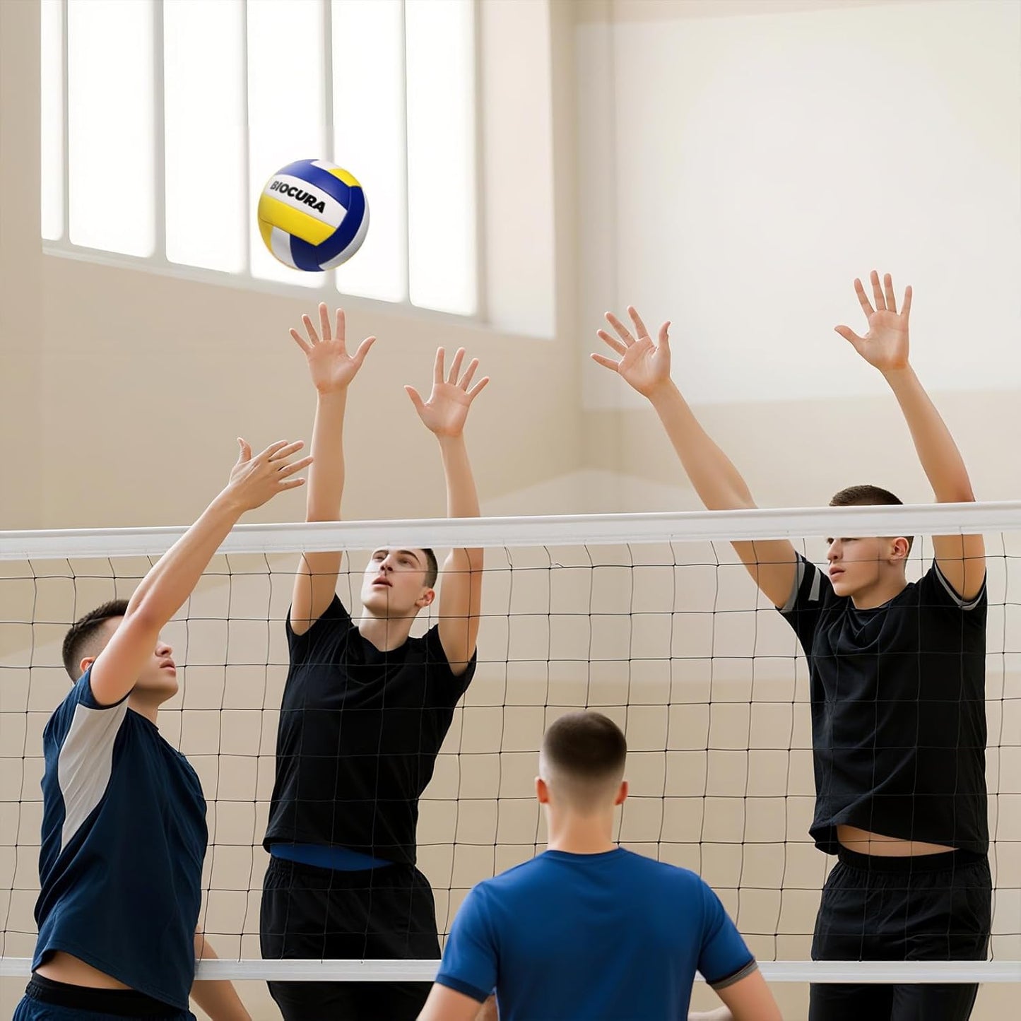 Softy Volleyball, Durable PU Leather,Waterproof Indoor Outdoor Soft Volleyball for Beach Game Gym Training (Official Size 5)