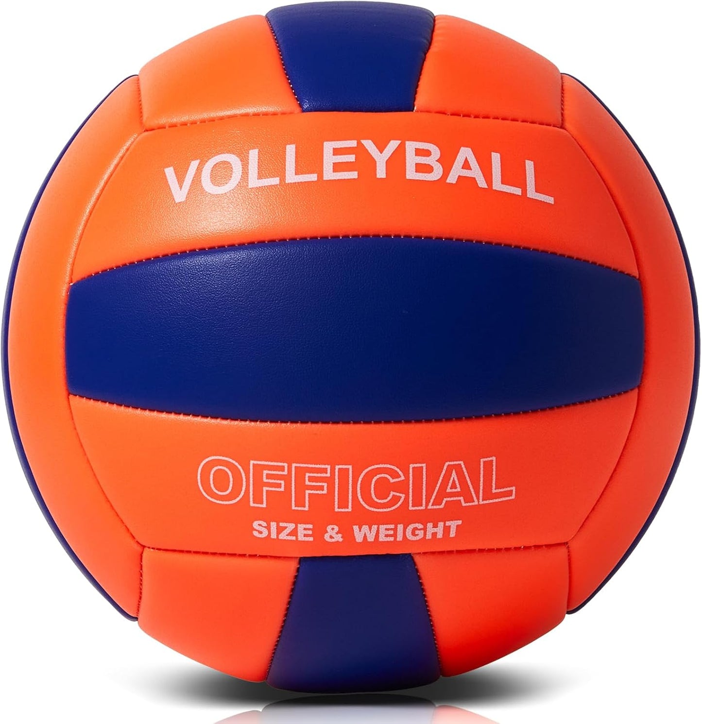 Volleyball Size 5 PU Leather Soft Indoor Outdoor Volleyballs Sports Training Game Play Ball for Beginner, Teenager, Adult, 8.2