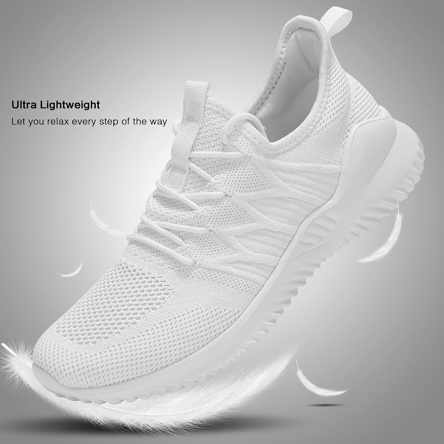 Mens Slip On Running Shoes Athletic Walking Trainers Lightweight Breathable Mesh Tennis Sneakers