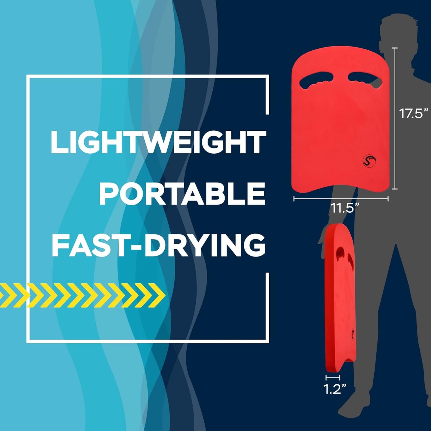 Sunlite Sports Swimming Kickboard - One Size Fits All - A Great Training Aid for Children and Adults