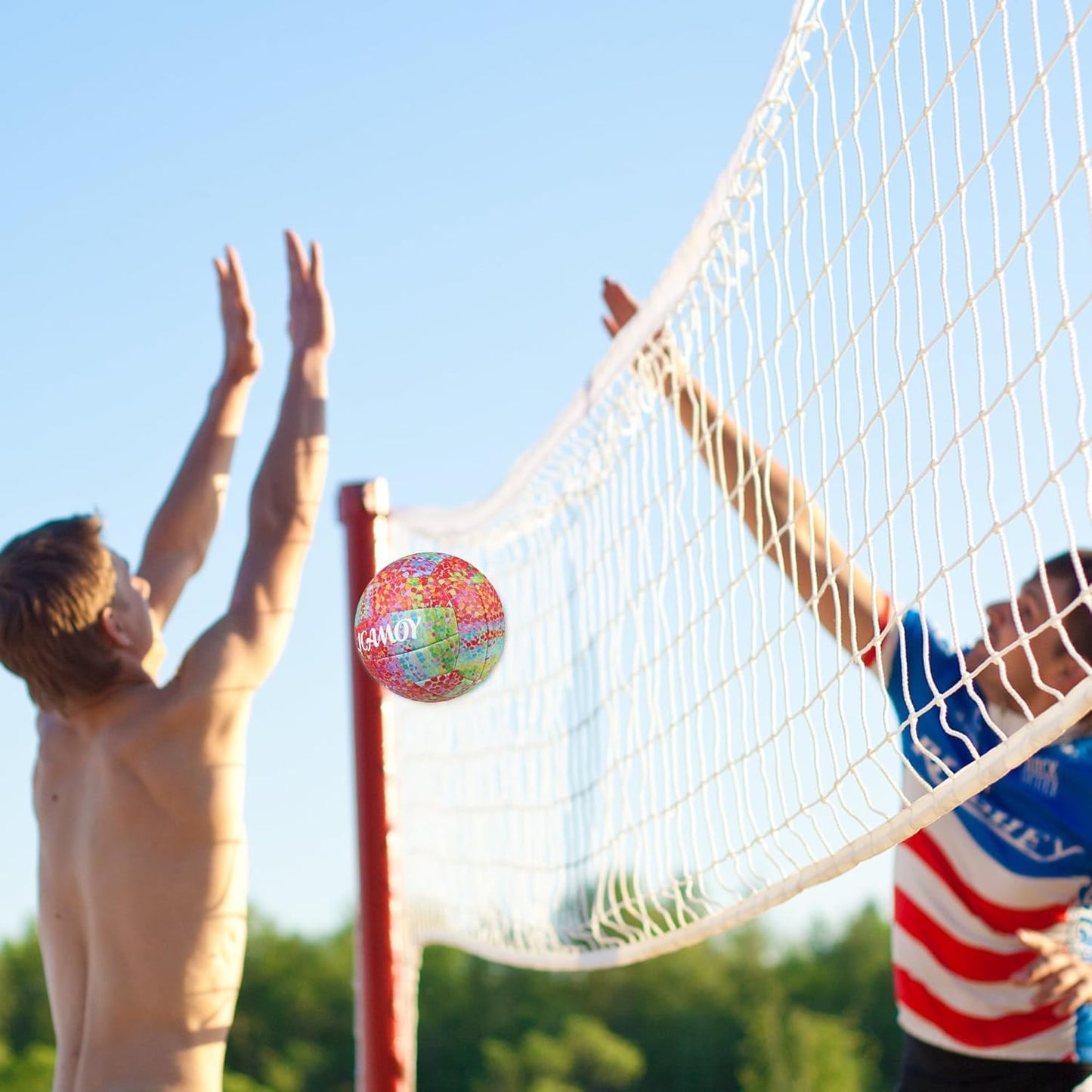 Volleyball Size 5 - Premium PU Leather, Ultra-Durable Soft to The Touch for Youth, Adults, Ideal for Indoor, Outdoor, Beach Sports Training