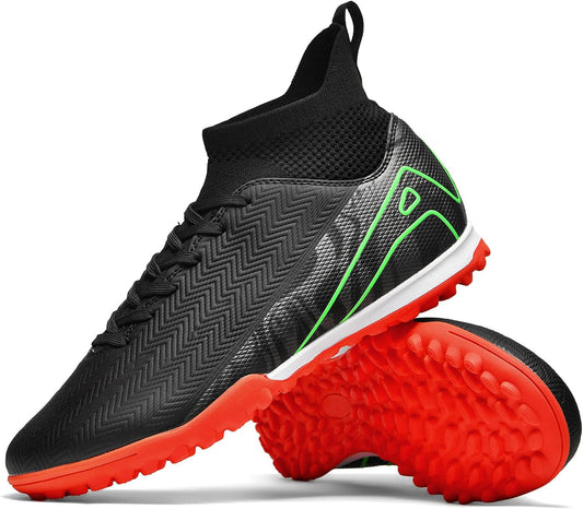 Indoor Soccer Cleats Mens Womens Turf Soccer Cleats Wide Socer Shoes FG AG TF High Ankle Football Boots