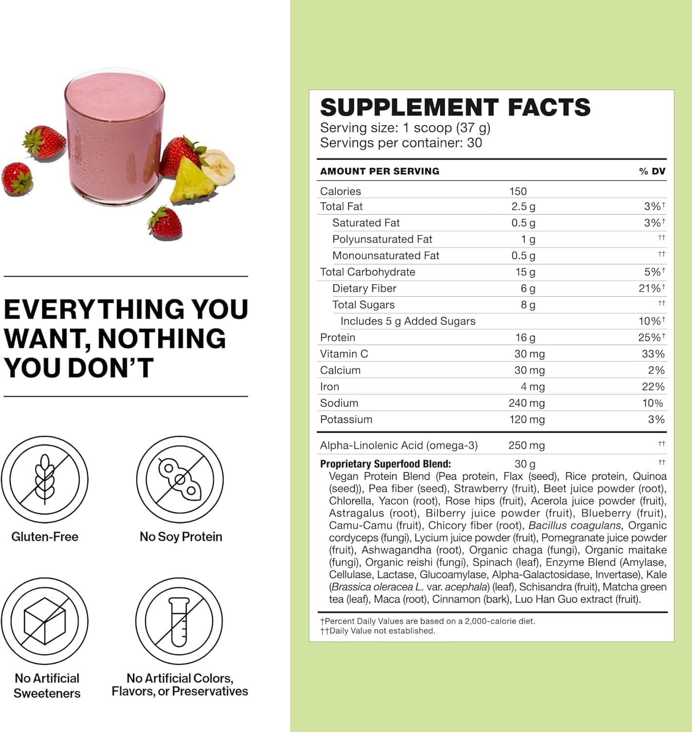 Shakeology Vegan Protein Powder - Gluten Free, Superfood Protein Shake - Helps Support Healthy Weight Loss, Lean Muscle Support, Manage Effects of Stress, Tropical Strawberry - 30 Serving Bag
