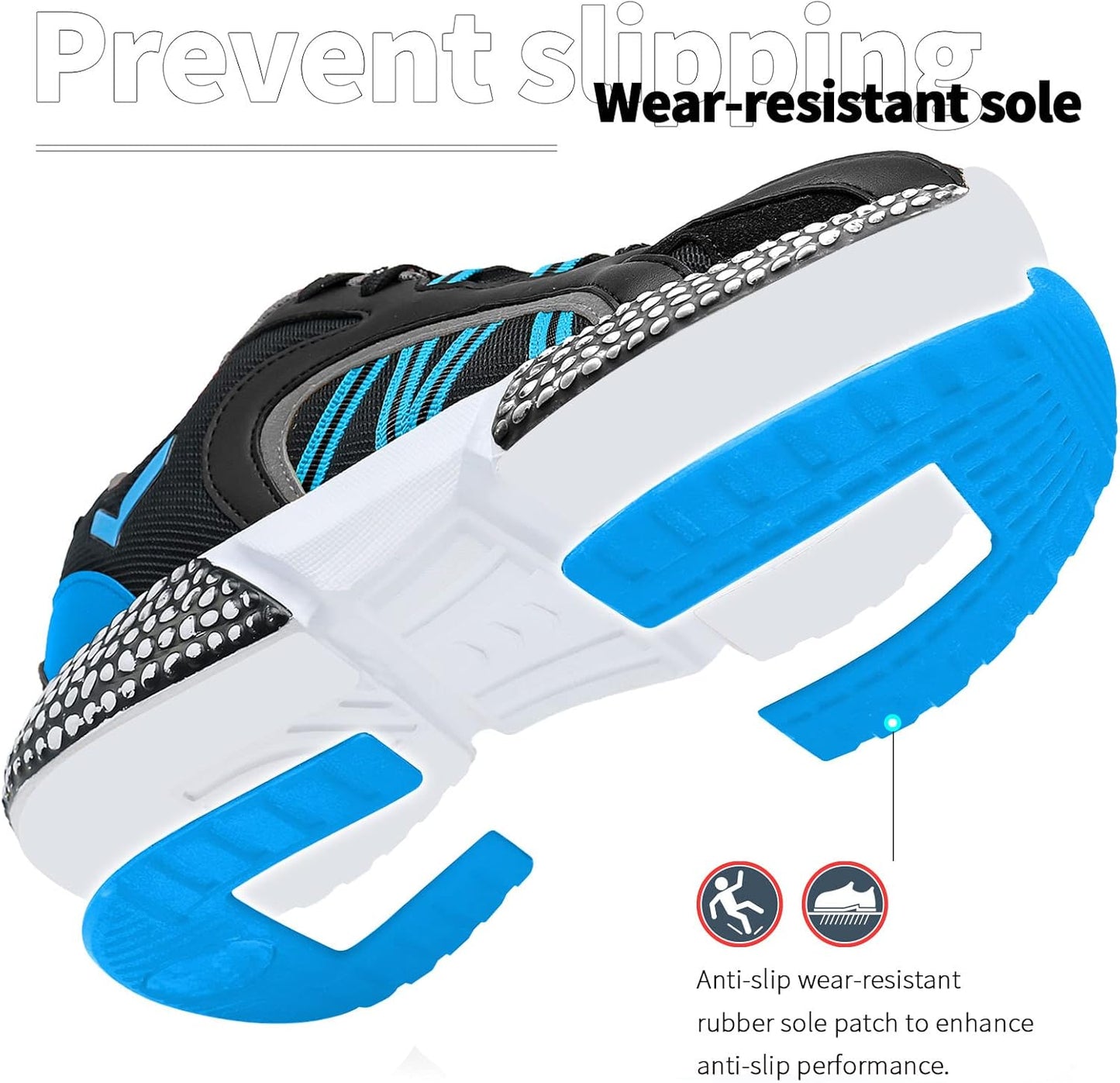 WETIKE Boy's Shoes Mesh Slip on Lightweight Running Sneakers