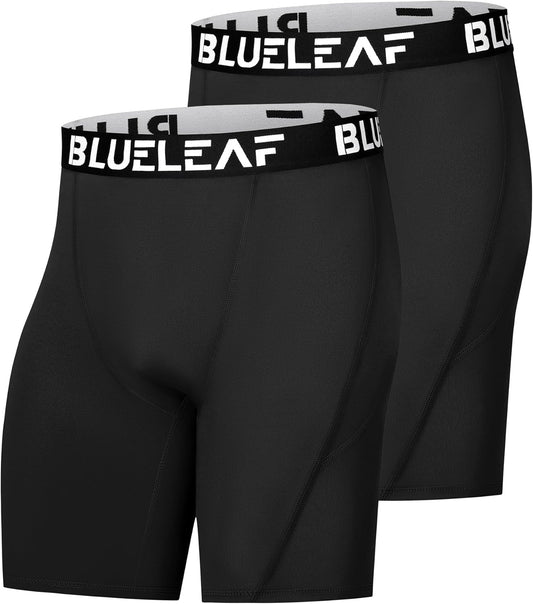 Blueleaf Men's Compression Shorts Sports Running Spandex Shorts Performance Athletic Workout Base Layer Underwear