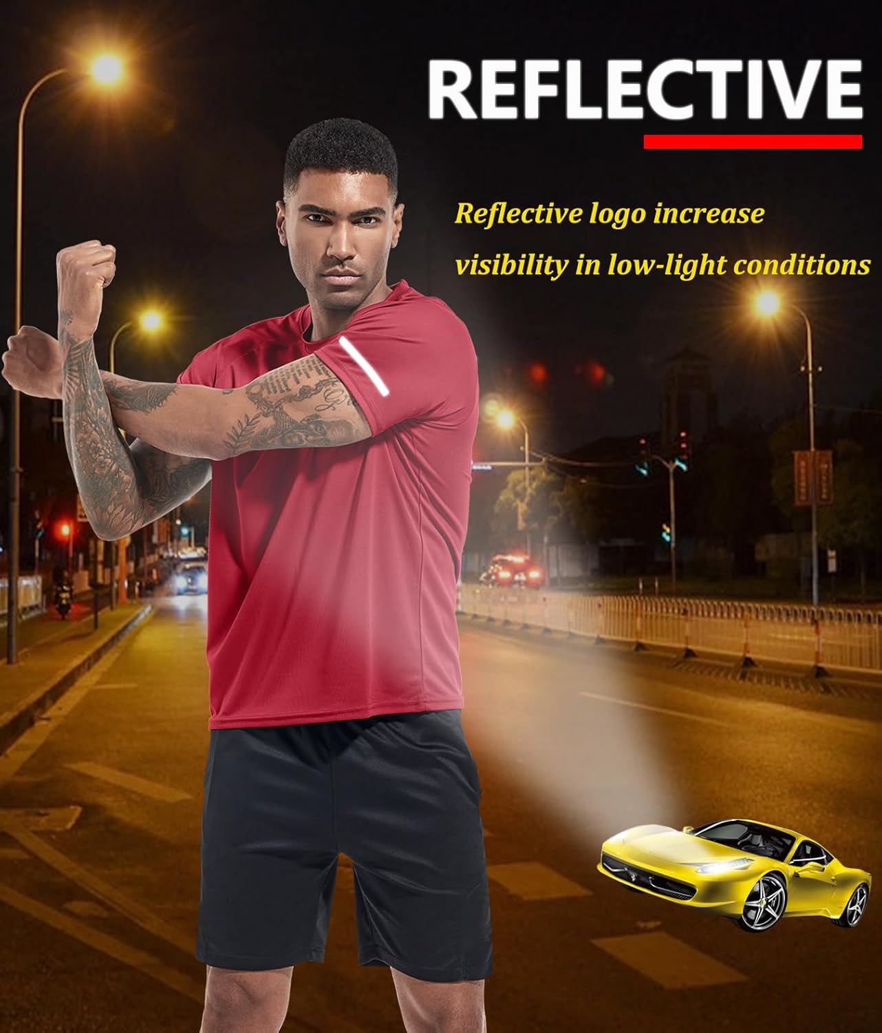 Boyzn 1, 3, 5 or 7 Pack Men's Workout Running Shirts, Dry Fit Moisture Wicking T-Shirt, Gym Athletic Short Sleeve Tee Shirts