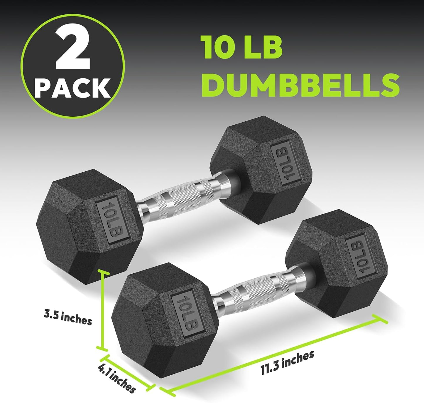 Hex Dumbbell Set 2.5-400 lb, Rubber Encased Exercise & Fitness Dumbbells, Weights Dumbbells Set of 2, Hand Weight for Strength Training