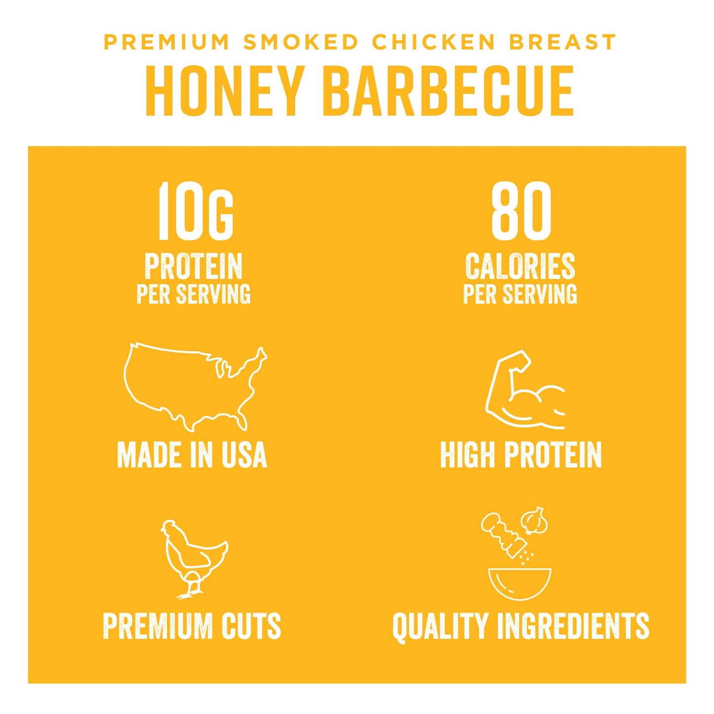 Chef's Cut Real Chicken Honey Barbecue Jerky, 2.5 Ounce (4 Pack)