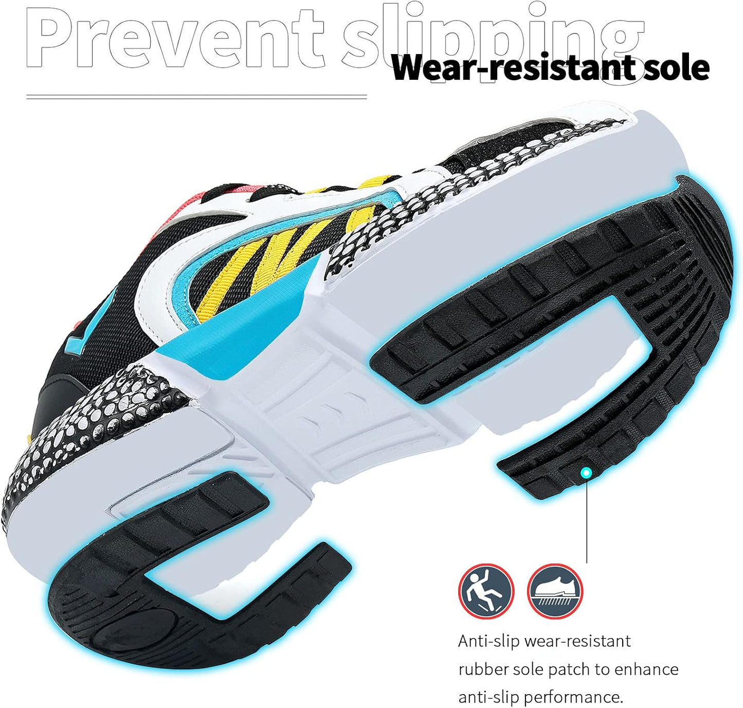 WETIKE Boy's Shoes Mesh Slip on Lightweight Running Sneakers