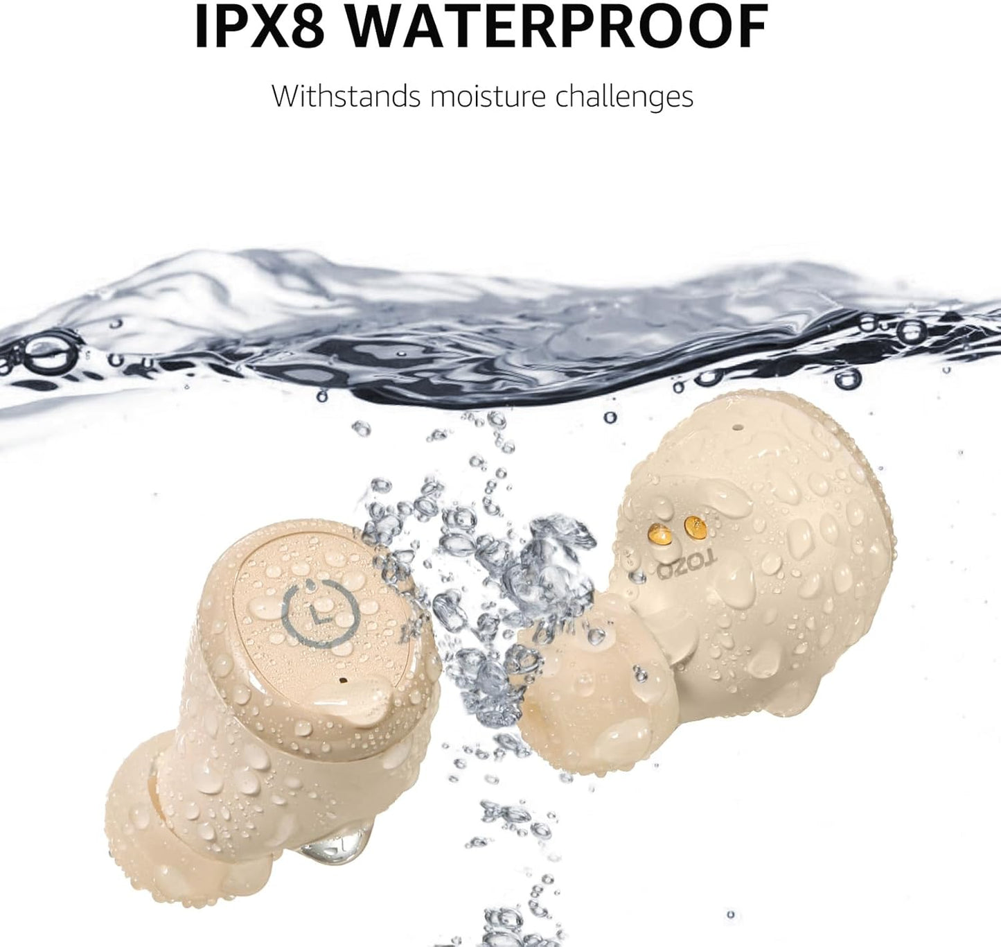 TOZO T10 Wireless Earbuds Bluetooth 5.3 Headphones, App Customize EQ, Ergonomic Design, 55H Playtime, Wireless Charging Case, IPX8 Waterproof Sound in-Ear Headset, 2025 New Version