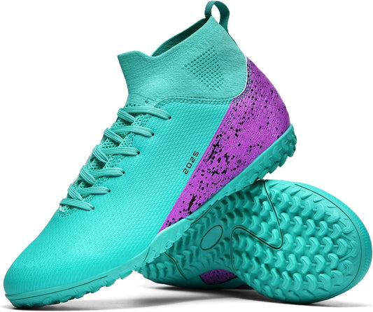 Soccer Cleats for Mens Womens Indoor Soccer Shoes Unisex Baseball Turf Shoes Youth Rugby Shoes Adult AG FG TF Football Boots Wide Training Sneaker