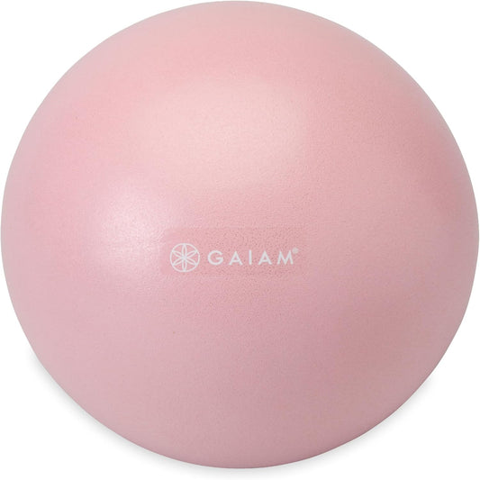 Gaiam Mini Ab Ball, 8 Inch Inflatable Anti-Burst Exercise Ball for Core Strength, Pilates, Yoga, and Physical Therapy, Includes Inflation Straw, Plug & Downloadable Exercise Guide
