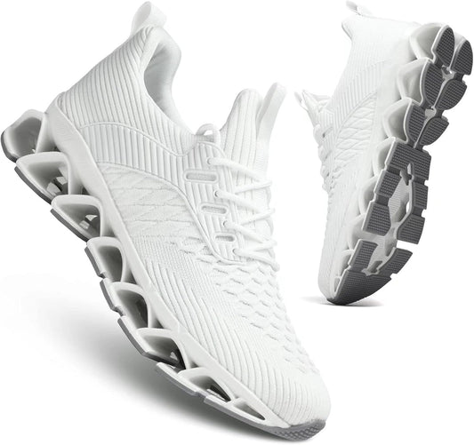 Men's Slip on Walking Running Shoes Blade Tennis Casual Fashion Sneakers Comfort Non Slip Work Sport Athletic Trainer
