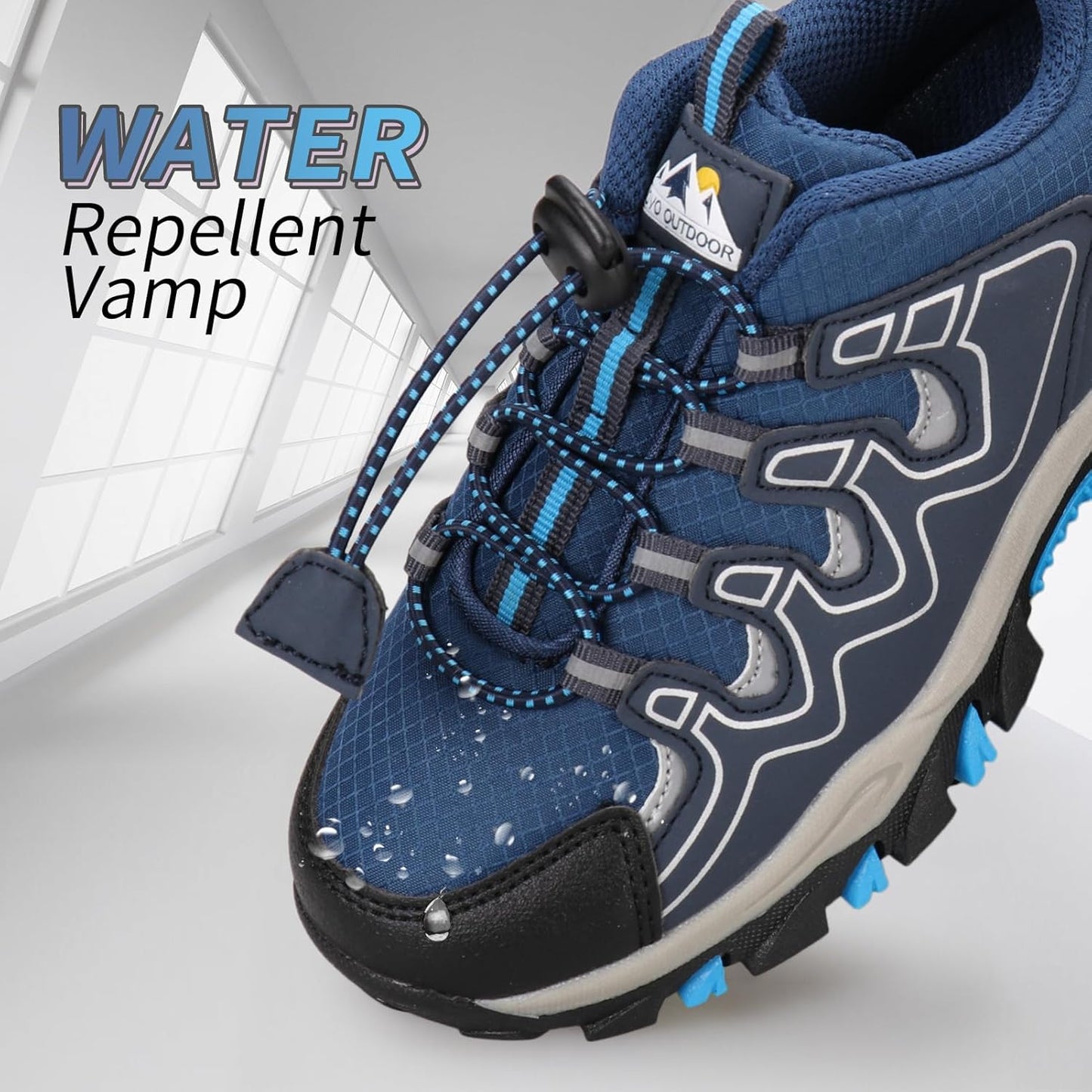 Kids Boys Running Shoes Waterproof Non-Slip Breathable Low-Top Outdoor Hiking Walking Sneakers (Little/Big Kids)