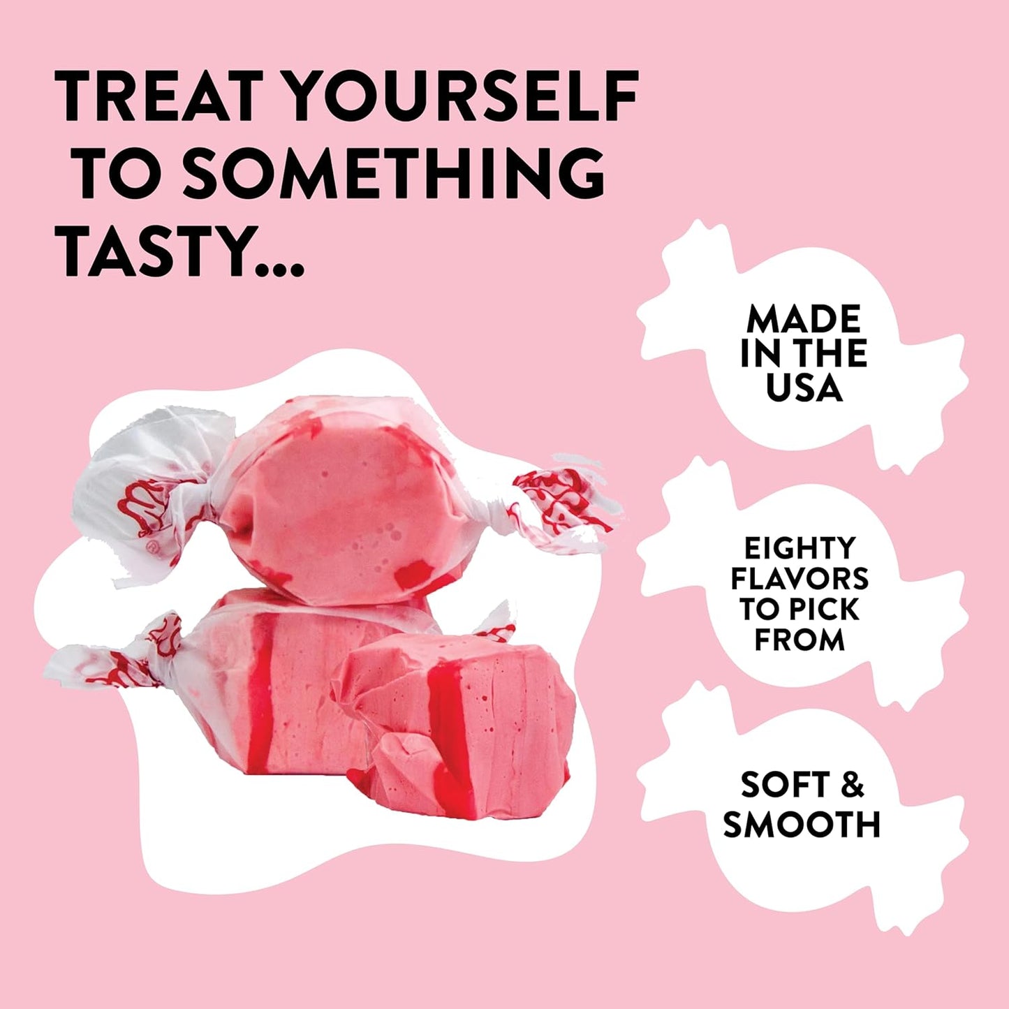 Taffy Town Saltwater Taffy, Strawberry, 2.5Lb