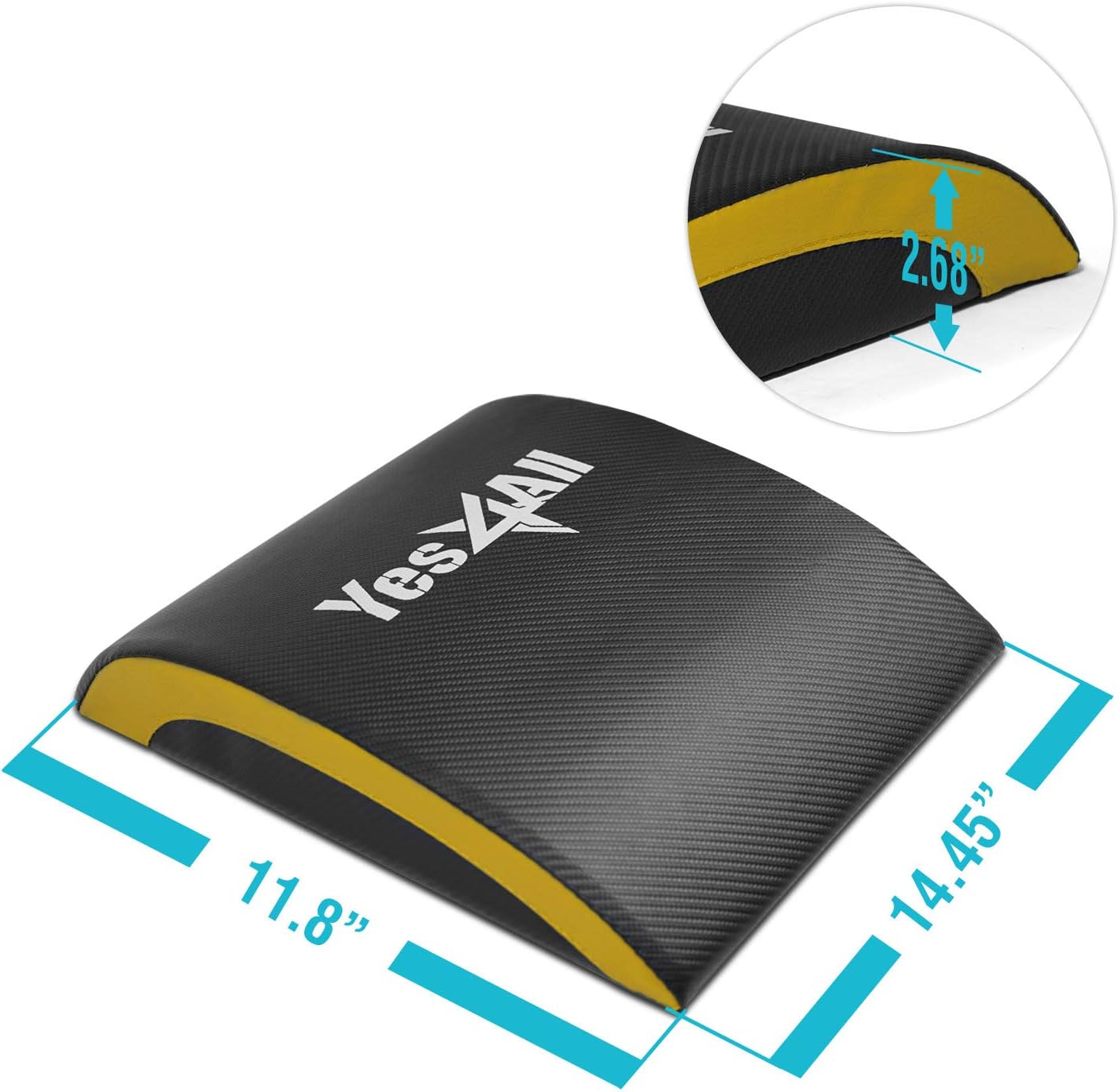 Yes4All Ab Exercise Mat Tailbone & No Tailbone, Foldable Abdominal Sit Up Support Pad, Abs Workout Equipment for Core Training and Lower Back
