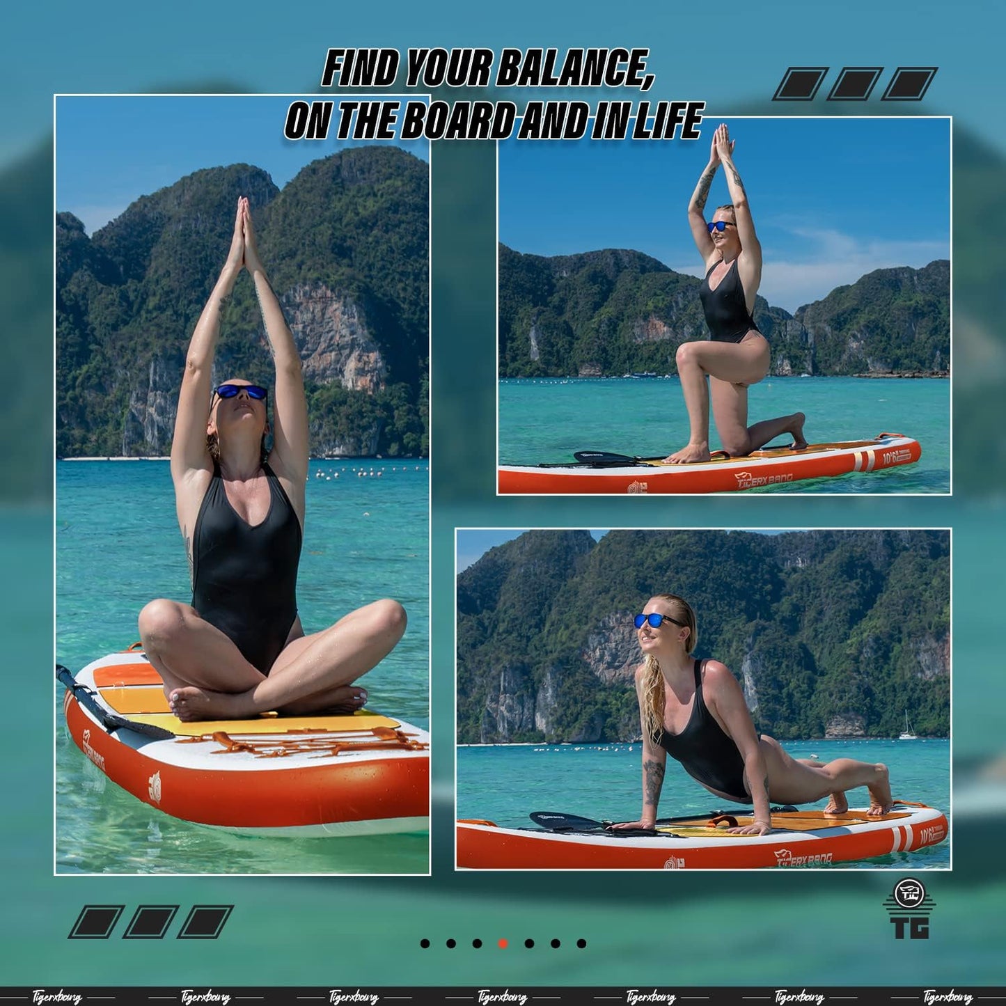 Inflatable Paddle Board with Premium SUP Board Accessories, Allround Paddle Boards for Adults/Kids,Stand Up Paddle Board Defender Collection