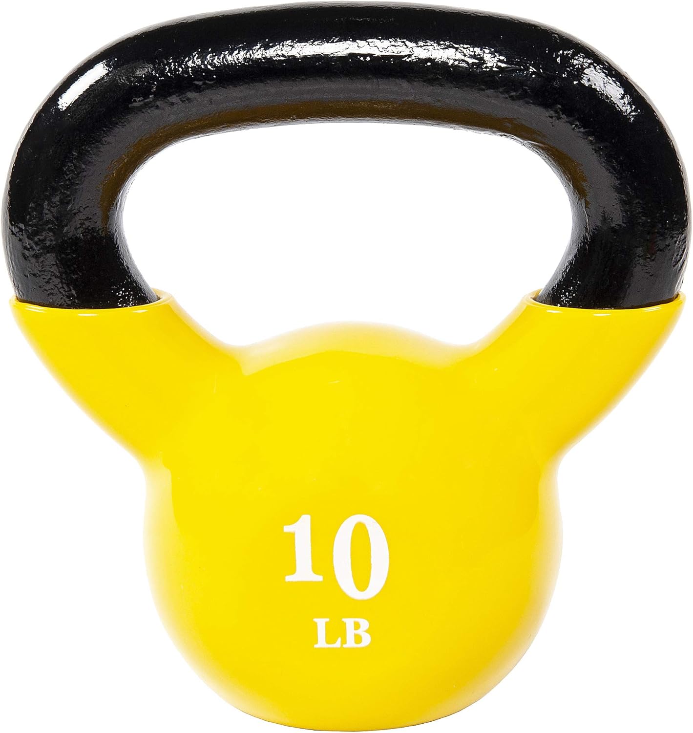 Signature Fitness All-Purpose Color Vinyl Coated Solid Cast Iron Kettlebell Weight