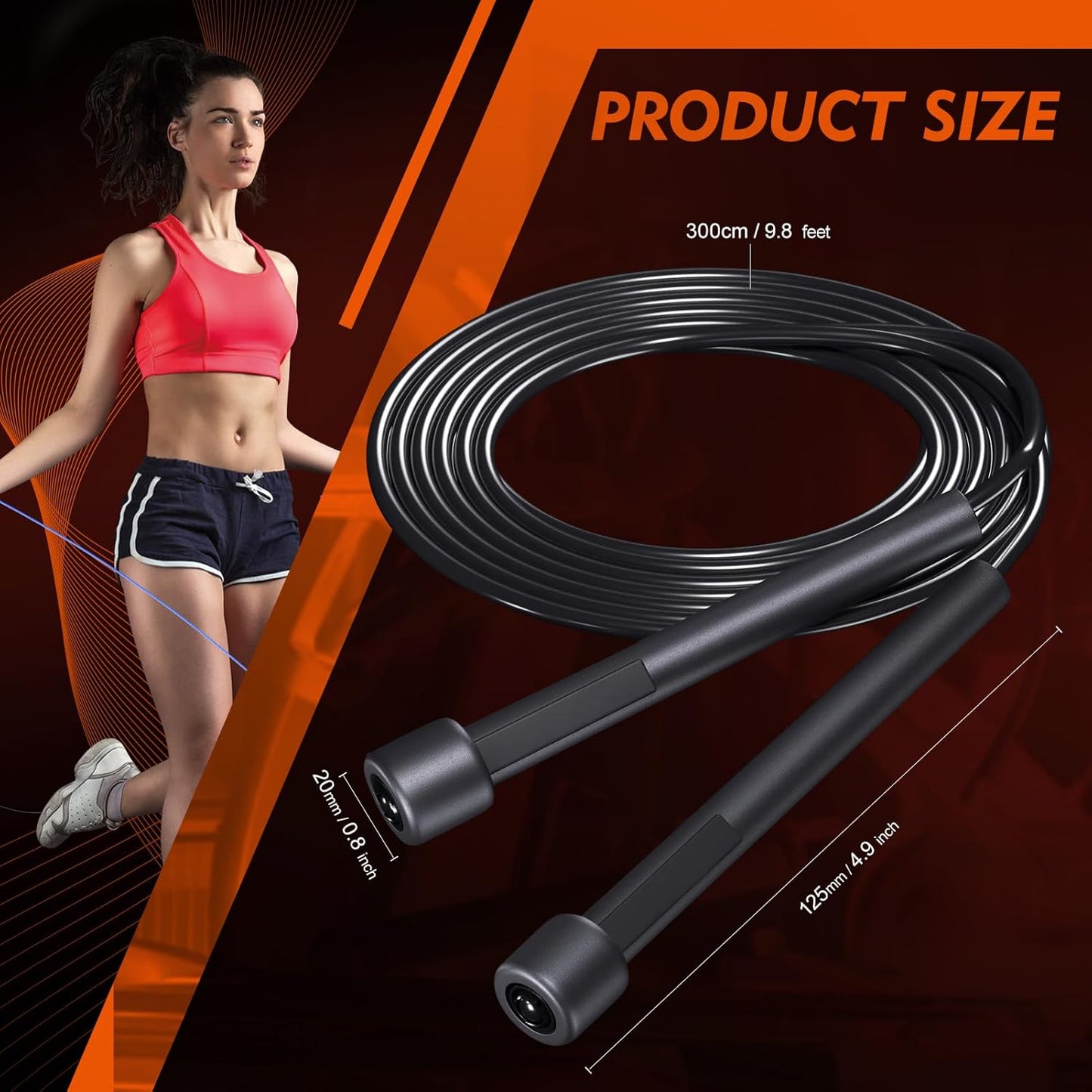 14 Pack Adjustable PVC Jump Rope for Cardio Fitness - Versatile Jump Rope for Women Men Kids Christmas Gift -Tangle-Free for Keeping Fit, Training, Workout
