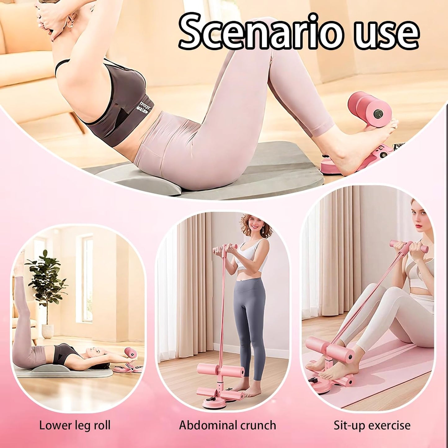 Ab Training Auxiliary Device, Ab Trainer Auxiliary Machine with Bands, Multi-functional Adjustable Ab Trainer Equipment, Ab Trainer Auxiliary Equipment for Home & Gym