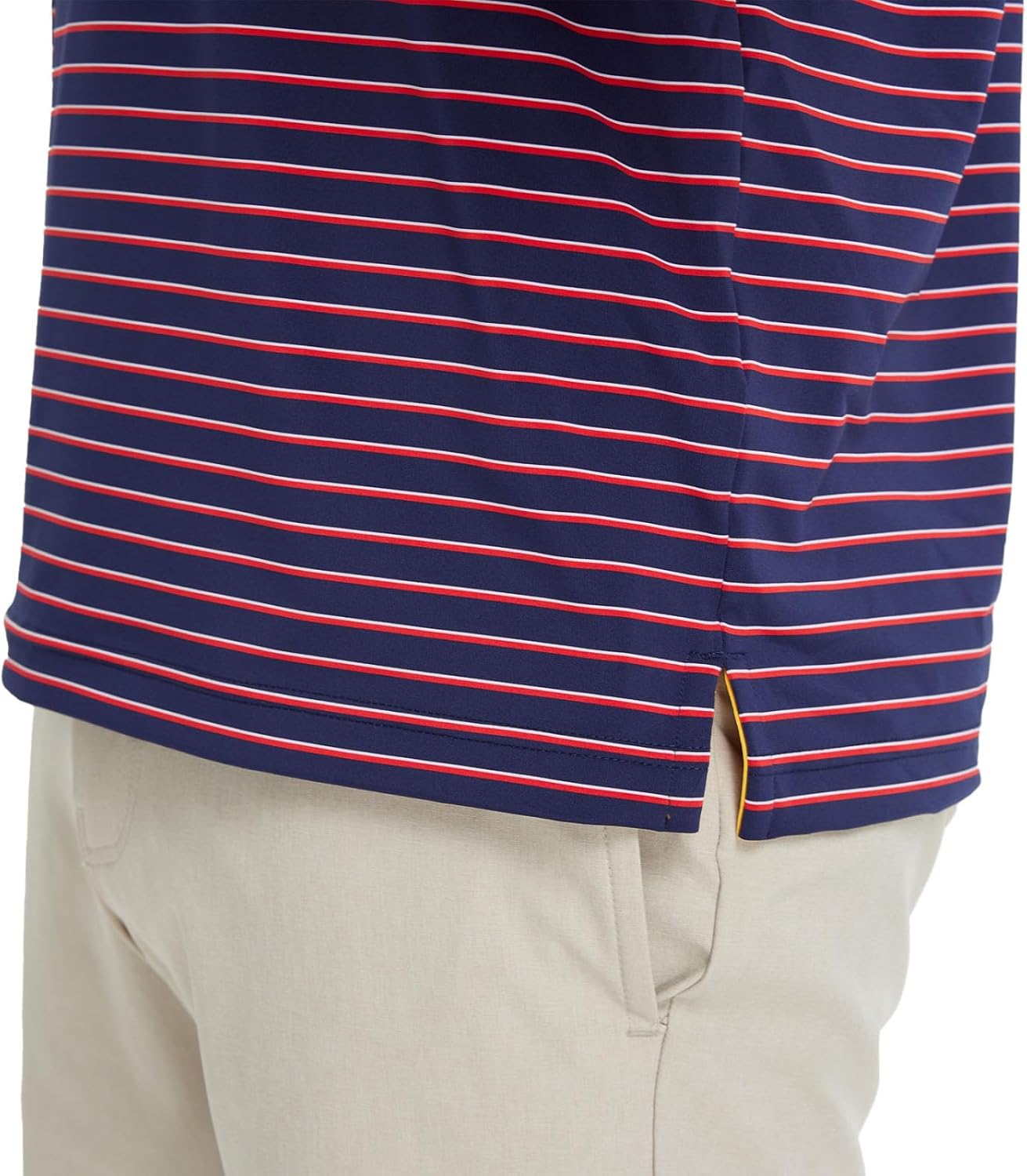 M MAELREG Golf Shirts for Men Moisture Wicking Striped Polo Performance Dry Fit Business Sports Mens Polo Shirts Short Sleeve