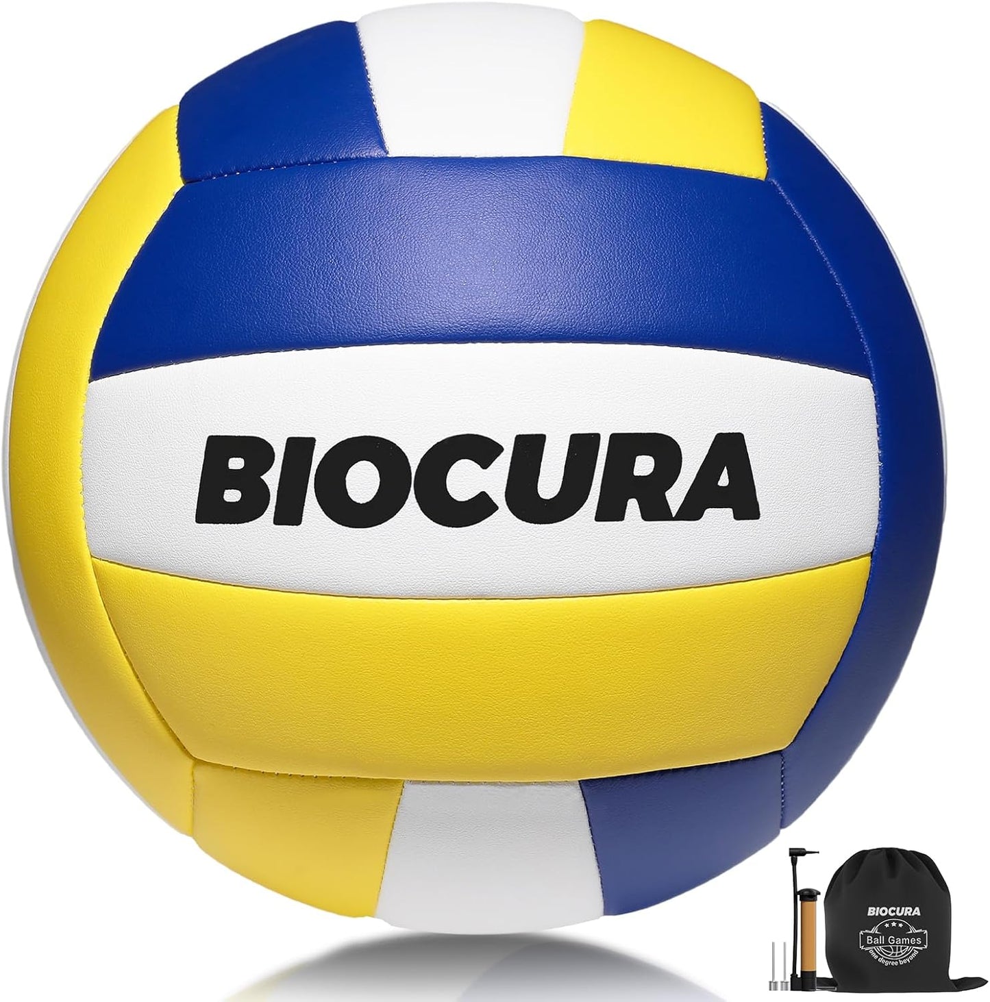Softy Volleyball, Durable PU Leather,Waterproof Indoor Outdoor Soft Volleyball for Beach Game Gym Training (Official Size 5)