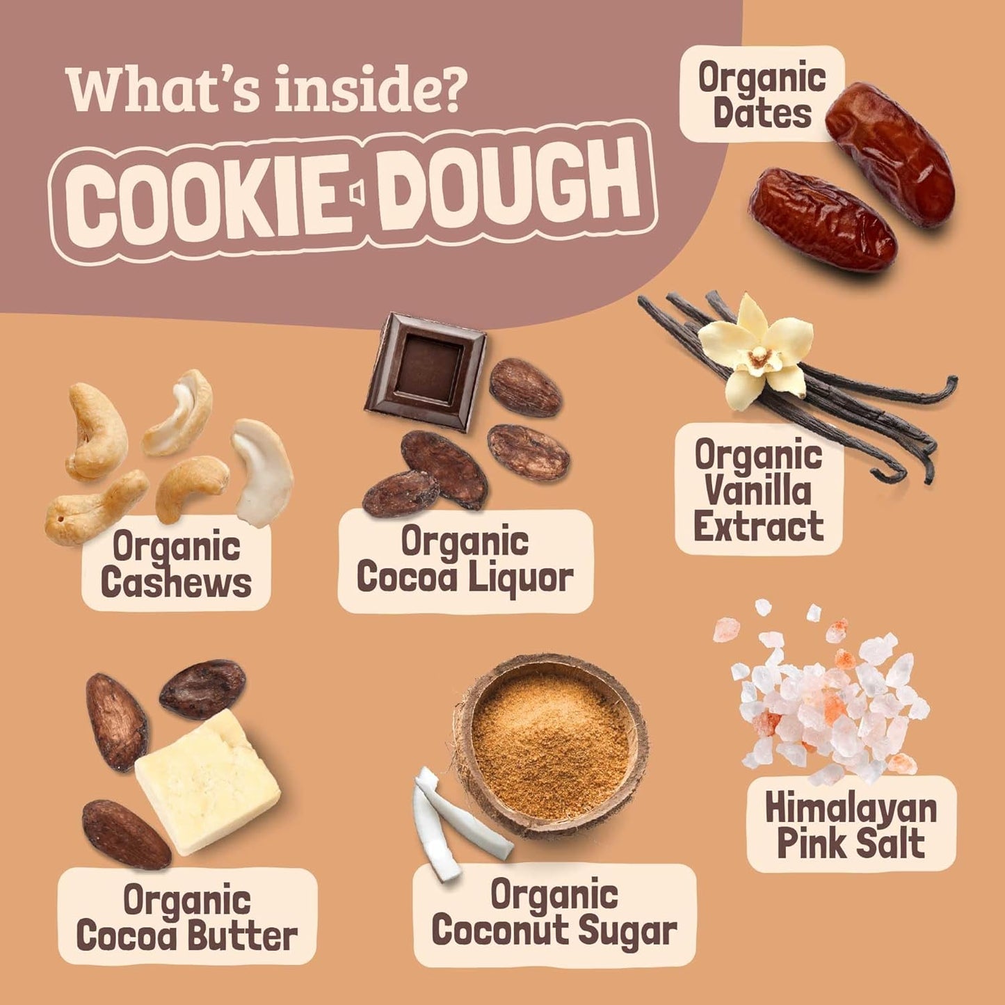 Skout Organic Cookie Dough Kids Snack Bars (18 Pack) | Organic Kids Snack Bars | School Snacks & Lunch Snacks | Vegan & Paleo | Gluten, Dairy, Grain, Peanut Free