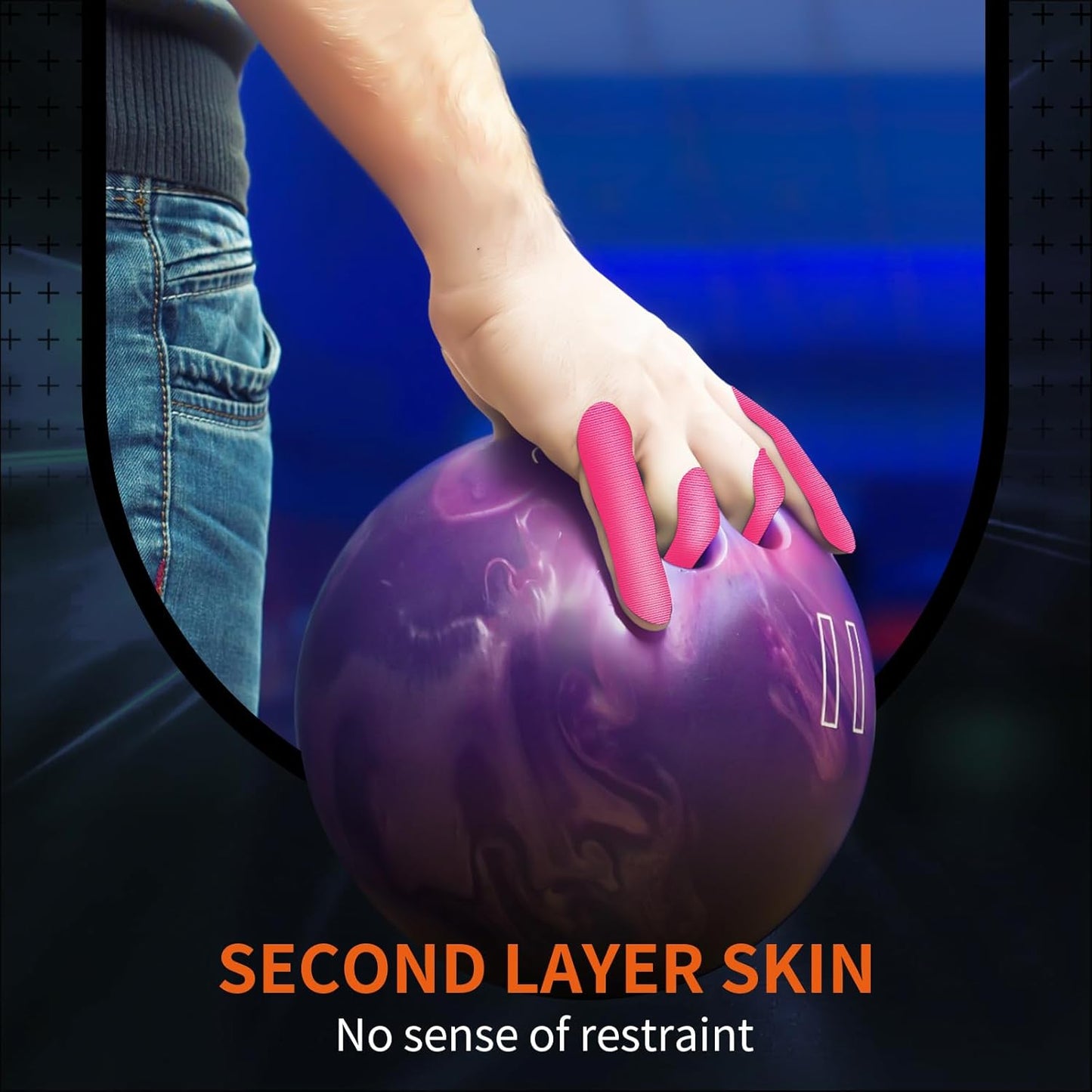 Bowling Tape Bowling Thumb Tape - Sweatproof, Pre Cut, Multiple Colors 100pcs (Hot Pink)