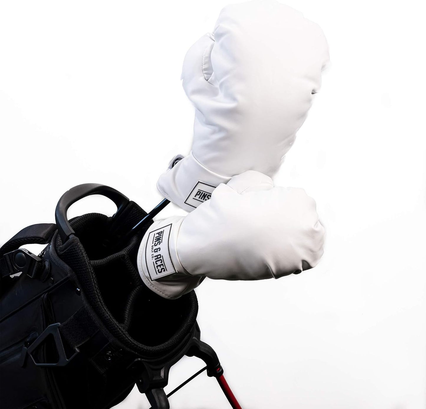 Pins & Aces Boxing Glove Driver Head Cover - Premium, Hand-Made Classic Boxing Glove 1W Headcover - Funny, Tour Quality Golf Club Cover - Style and Customize Your Golf Bag
