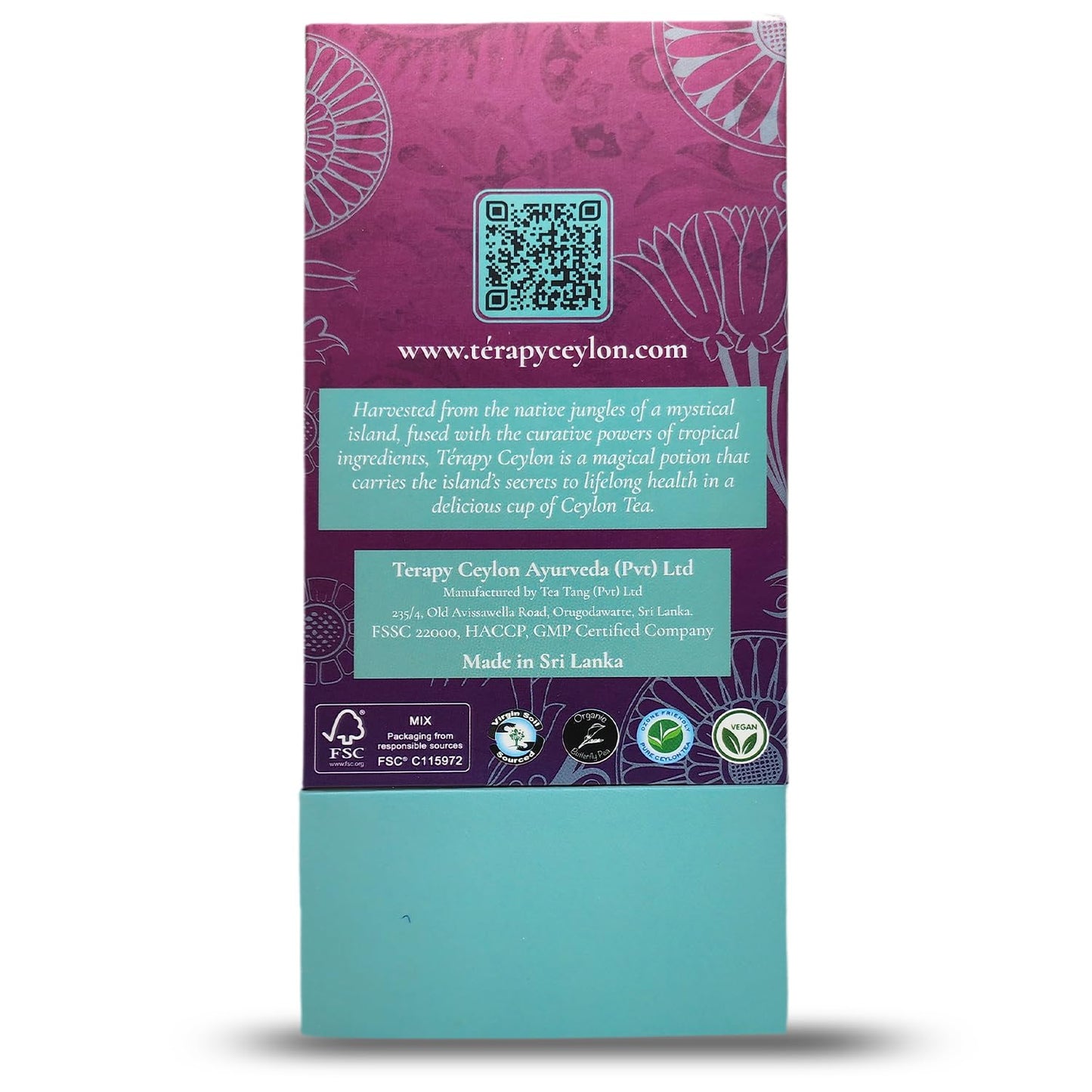 Térapy Ceylon Youthful Glow Herbal Tea Bags | Helps Maintain Healthy Skin and Hair | 100% Natural Blue Butterfly Peas, Licorice Root, Green Tea & More | Individually Wrapped Organic Tea Bags |18 Count