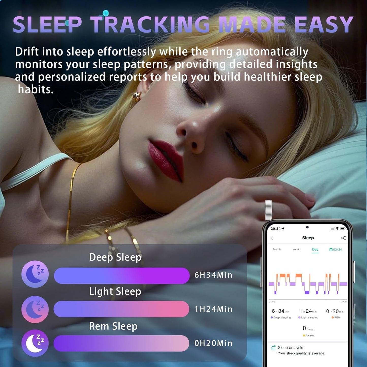 Smart Ring for Women – Fitness Tracker Ring with Heart Rate, SpO2, Blood Pressure, Sleep Monitoring, Step & Calorie Counter, No Subscription Fee, iOS & Android Compatible (Silver, 11)