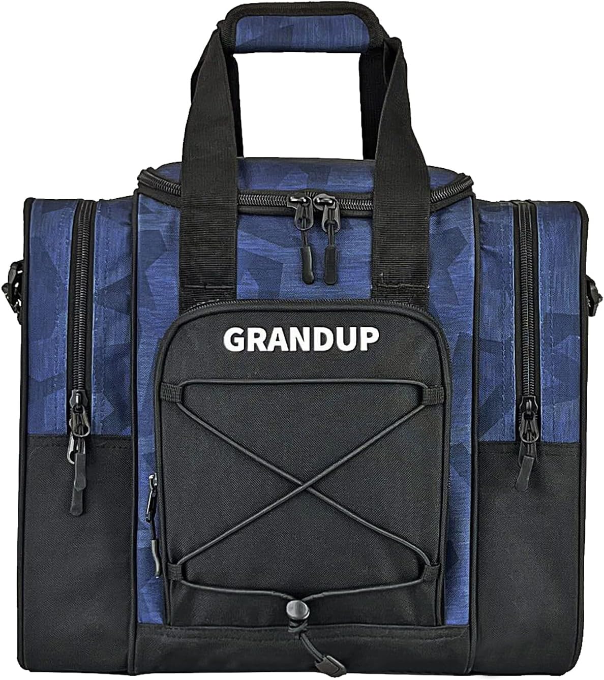 GRANDUP Bowling Ball Bag for Single Ball - Black Bowling accessories Ball Tote Bag Bowling Bag with Padded Ball Holder - Fits Bowling Shoes Up to Mens Size 14