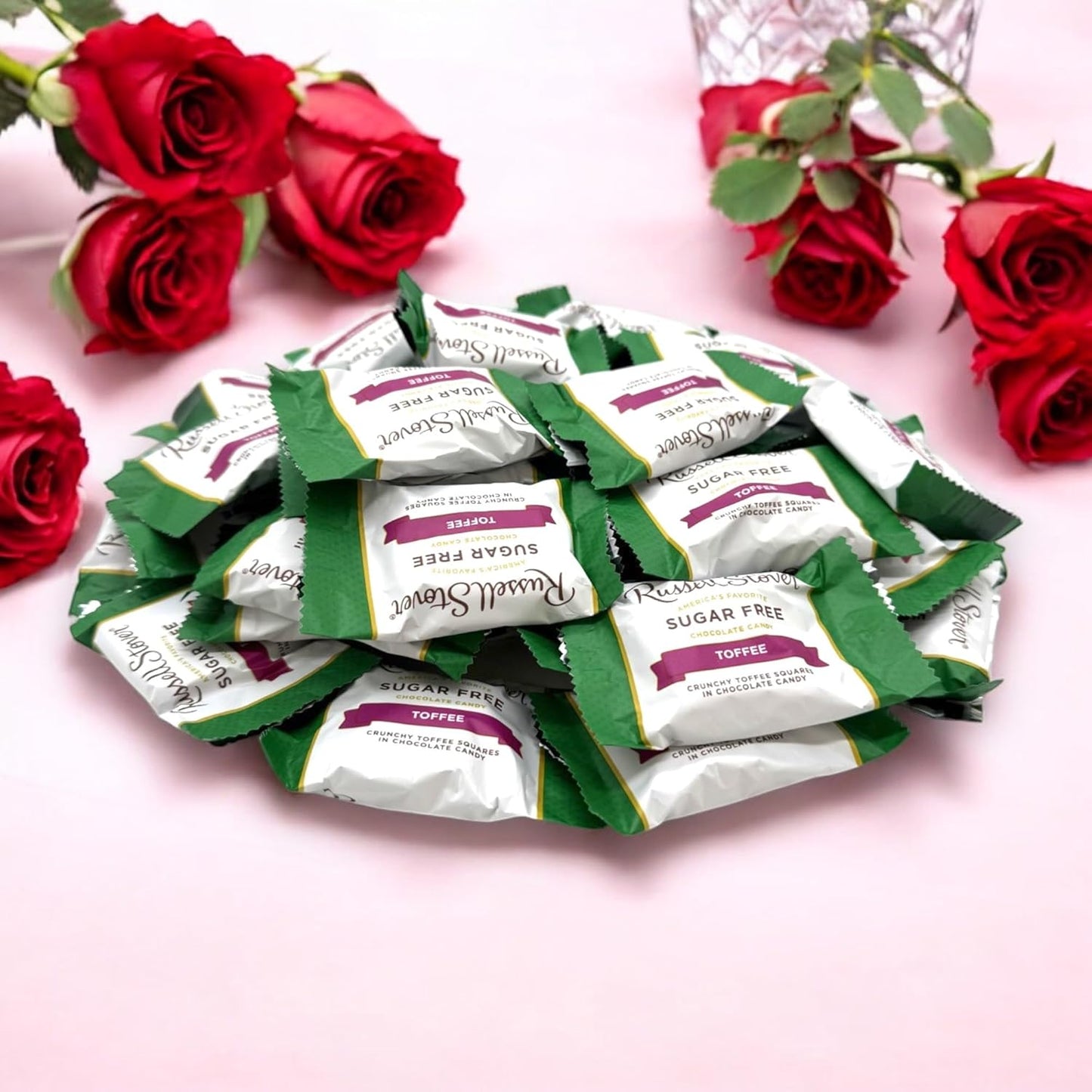 Sugar Free Chocolate Toffee Delight-1 lb Deliciously Crafted for a Guilt-Free Indulgence Made with Stevia Extract-Perfect for Health-Conscious Chocolate Lovers(16 oz)