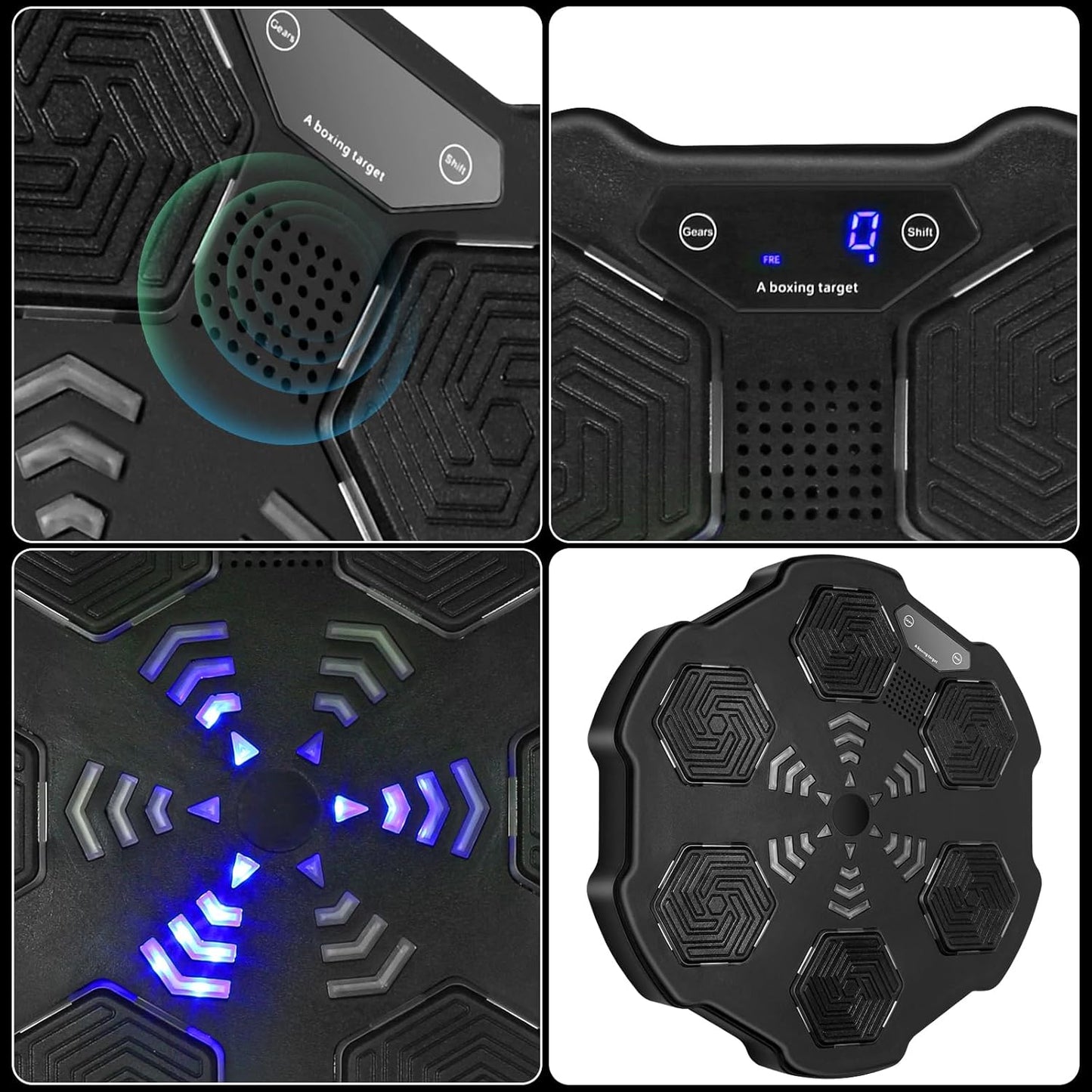 Electronic Boxing Workout Machine, Intelligent Boxing Target, Smart Music Boxing Machine, Home Wall Mounted Boxing Game Trainer, Boxing Punching Equipment for Adults and Kids in Home and Gym