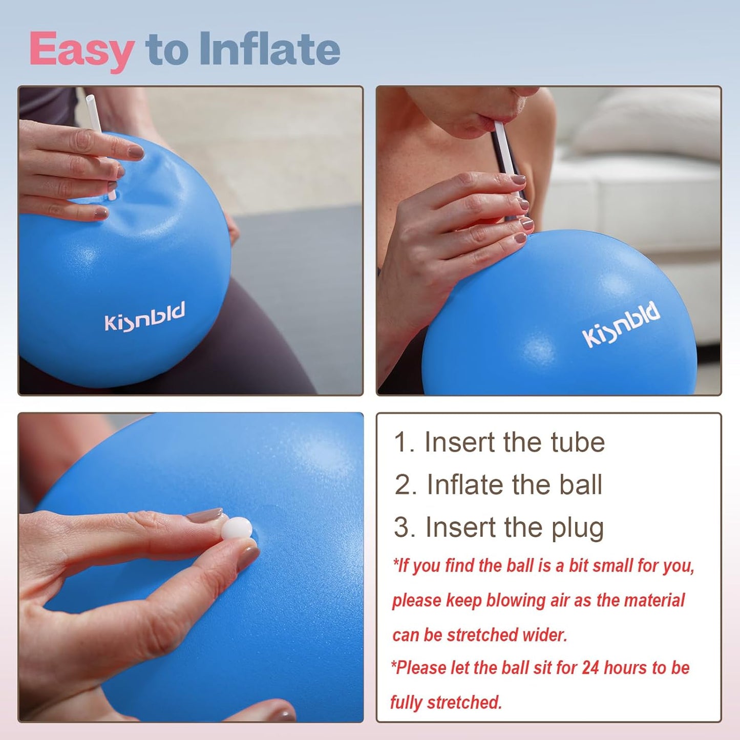 Small Exercise Ball, 9 Inch Mini Pilates Ball, Anti Burst and Slip Resistant Mini Yoga Ball for Stability, Fitness, Physical Therapy, Stretching & Core Strength Workout at Home Gym & Office