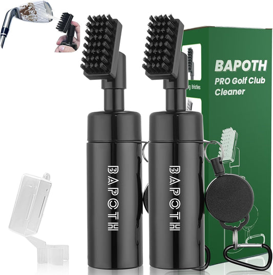 Golf Club Cleaner, Non-Leaking Stretchable Golf Club Brush with Microfiber Golf Towel (23.6 * 15.7 in), Strong Bristles Golf Brush Can Hold 5oz Water, Essentials Golf Accessories for Men